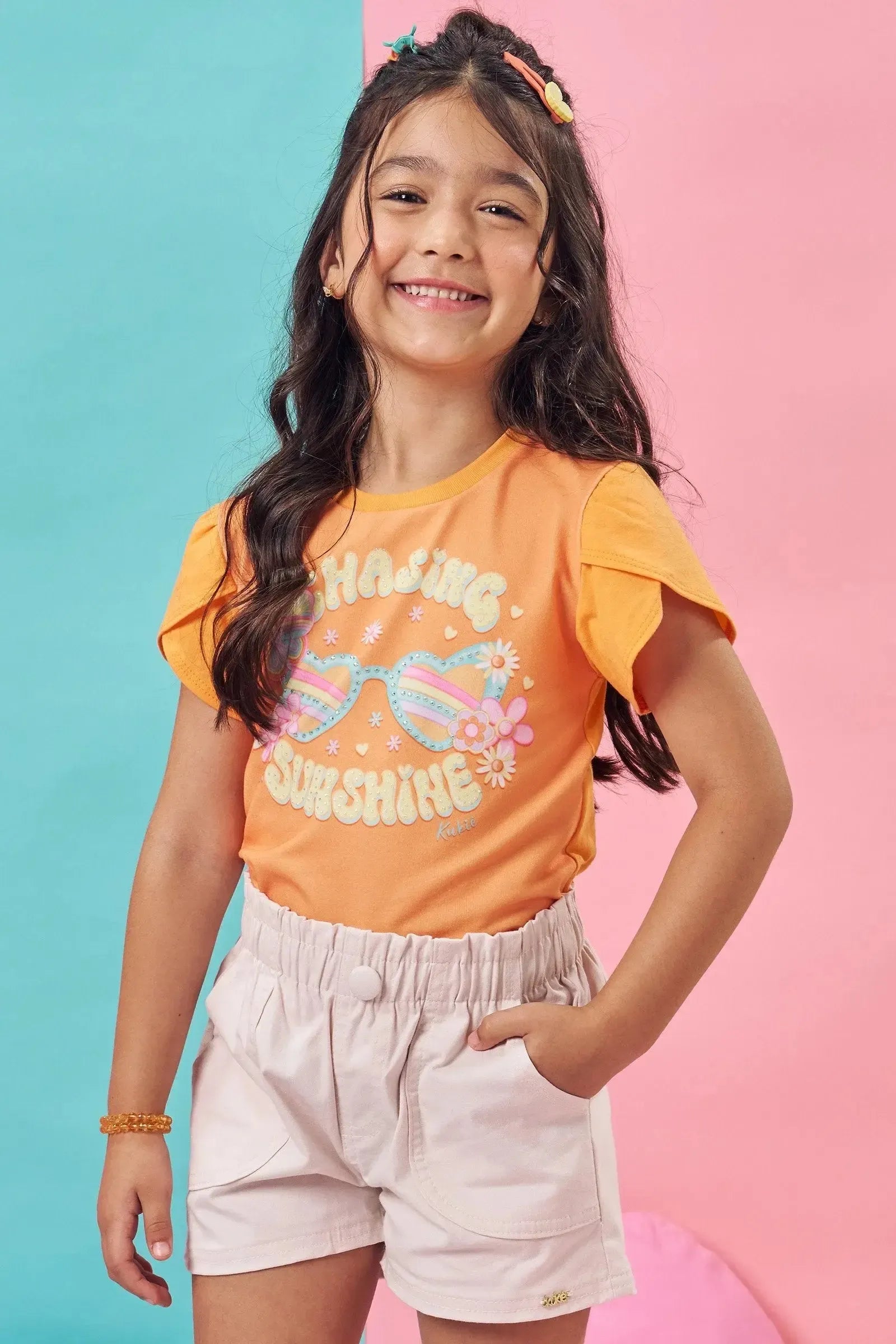 Blusa em Meia Malha 83228 Kukiê Infantil Menina