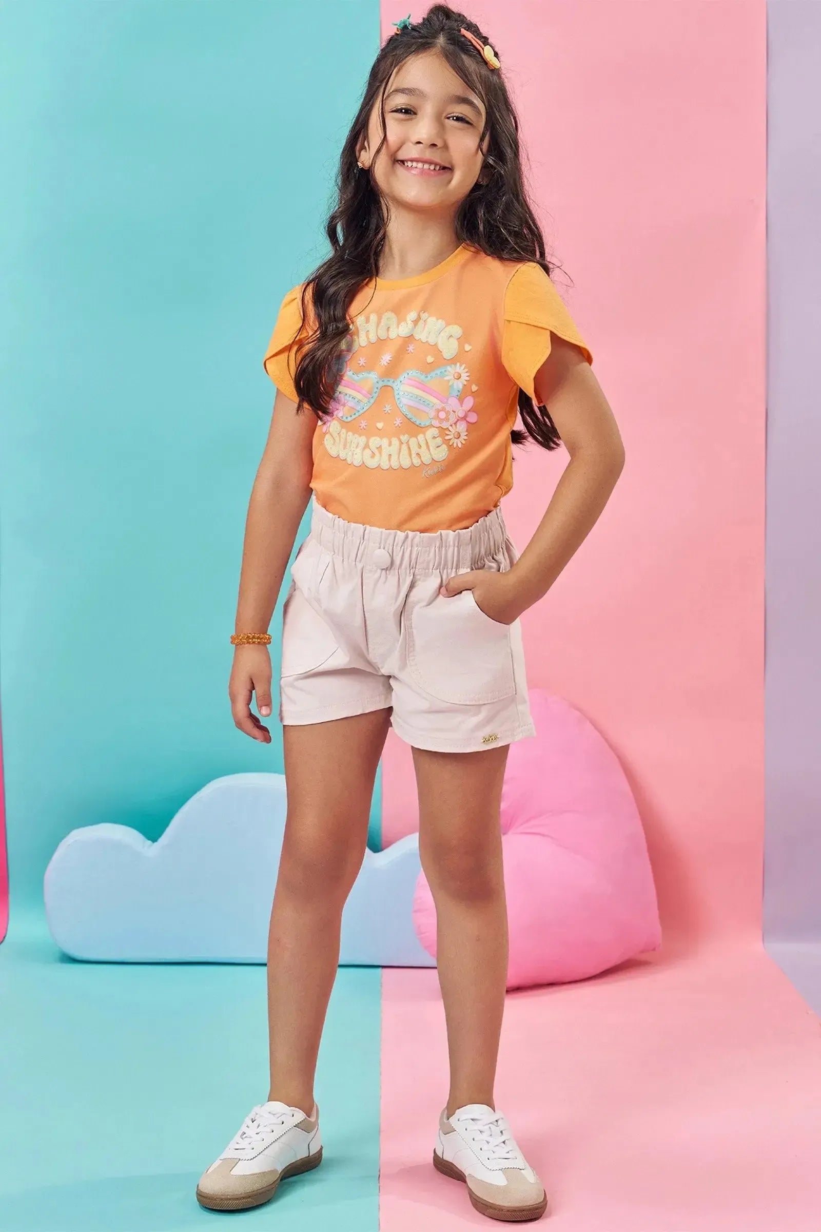 Blusa em Meia Malha 83228 Kukiê Infantil Menina