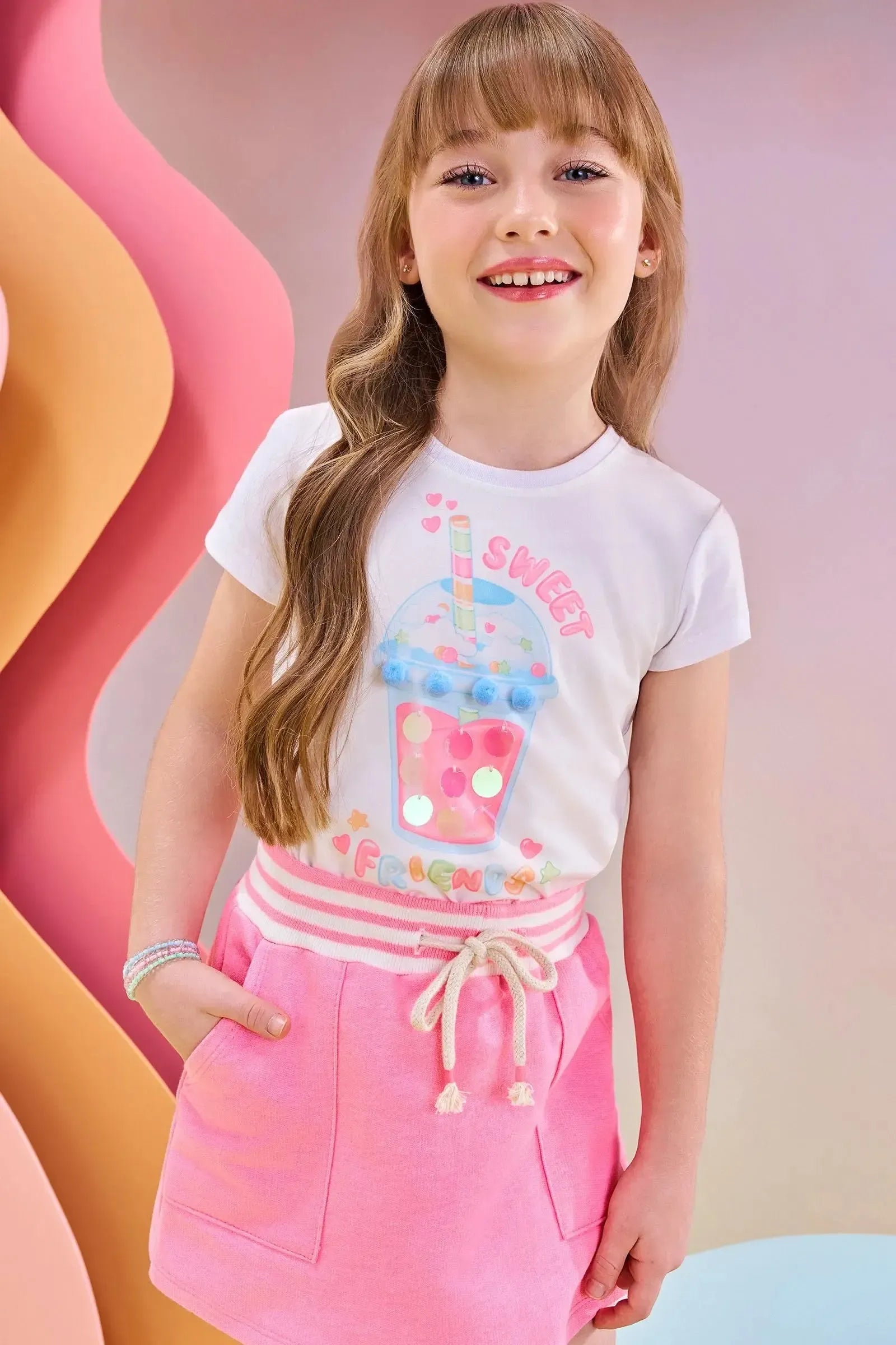 Blusa em Meia Malha 85892 Infanti Infantil Menina