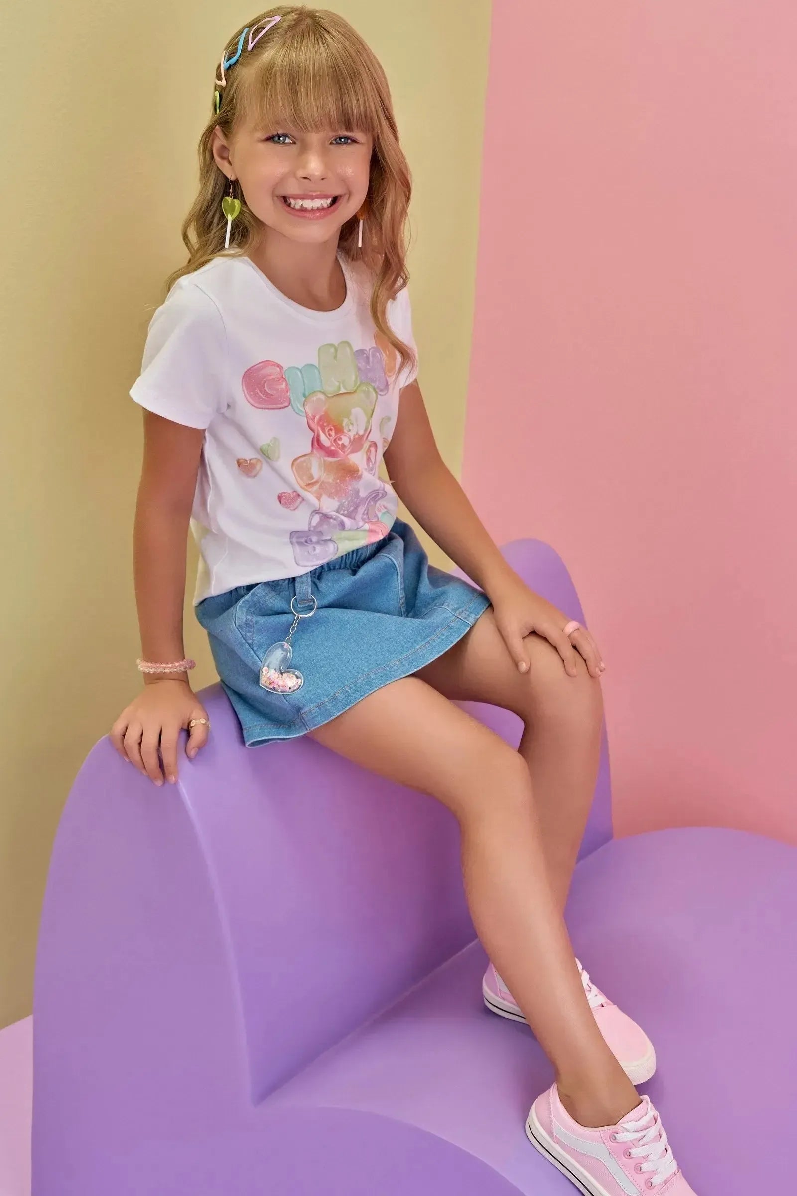 Blusa em Meia Malha 86601 Infanti Infantil Menina