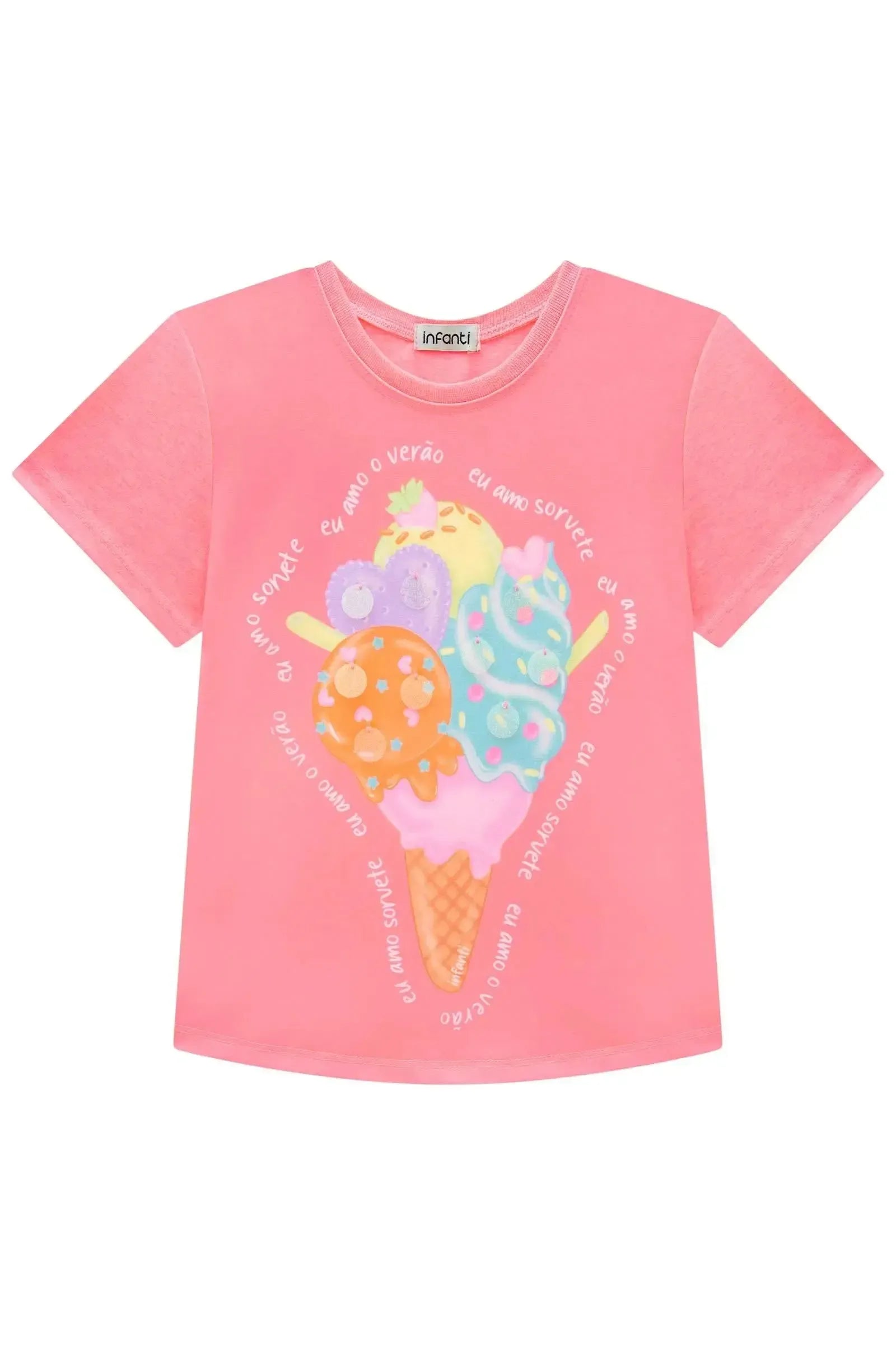 Blusa em Meia Malha 88858 Infanti Infantil Menina