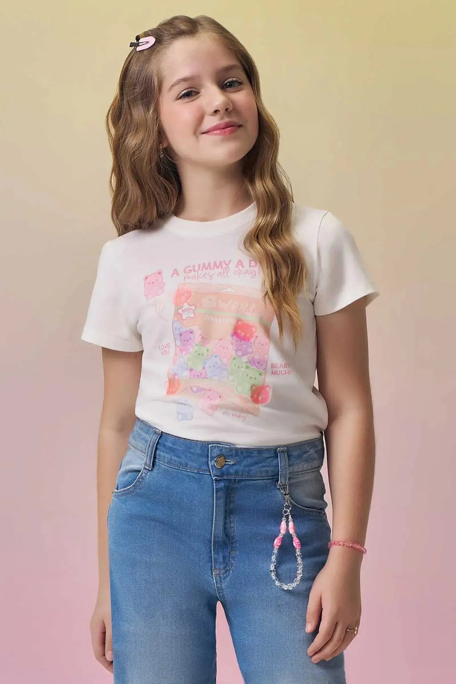 Blusa em Meia Malha 94582 Vic&Vicky Teen Menina