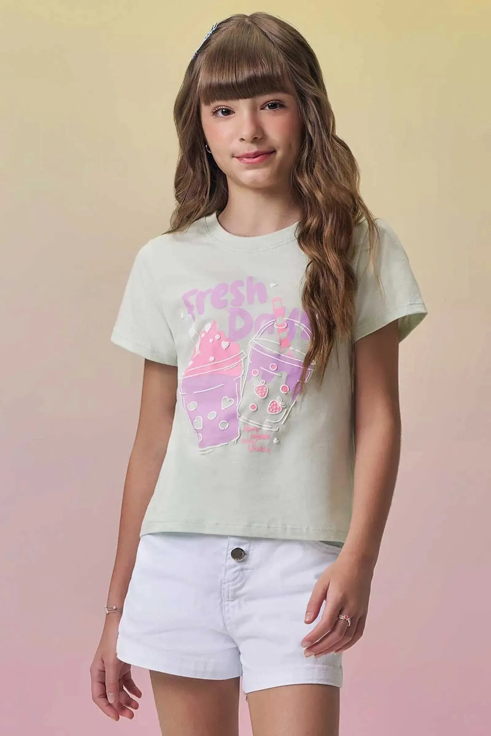 Blusa em Meia Malha 94583 Vic&Vicky Teen Menina