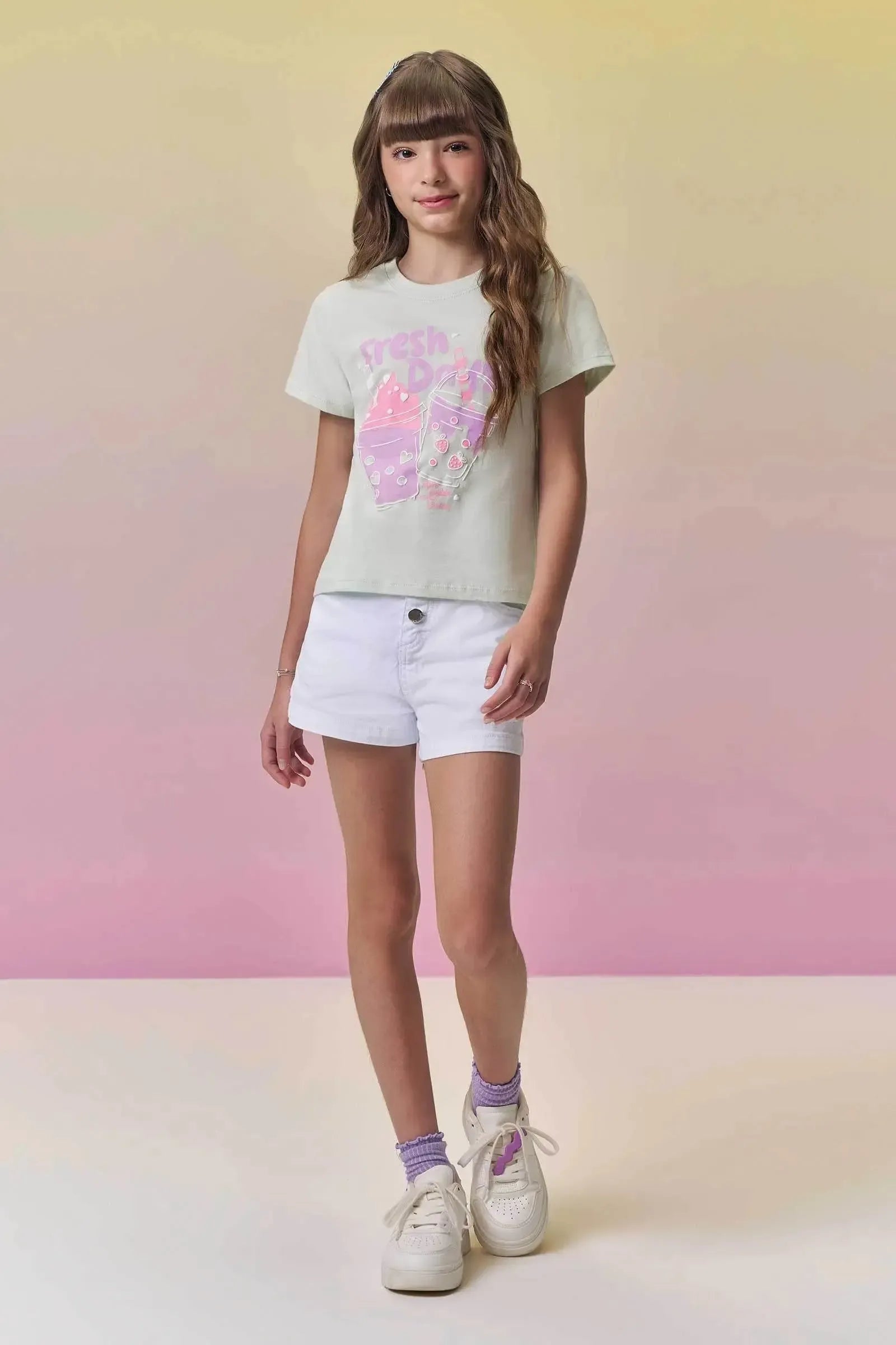 Blusa em Meia Malha 94583 Vic&Vicky Teen Menina