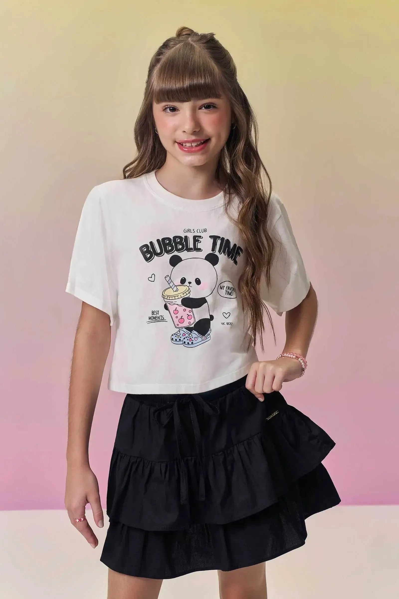 Blusa em Meia Malha 94589 Vic&Vicky Teen Menina
