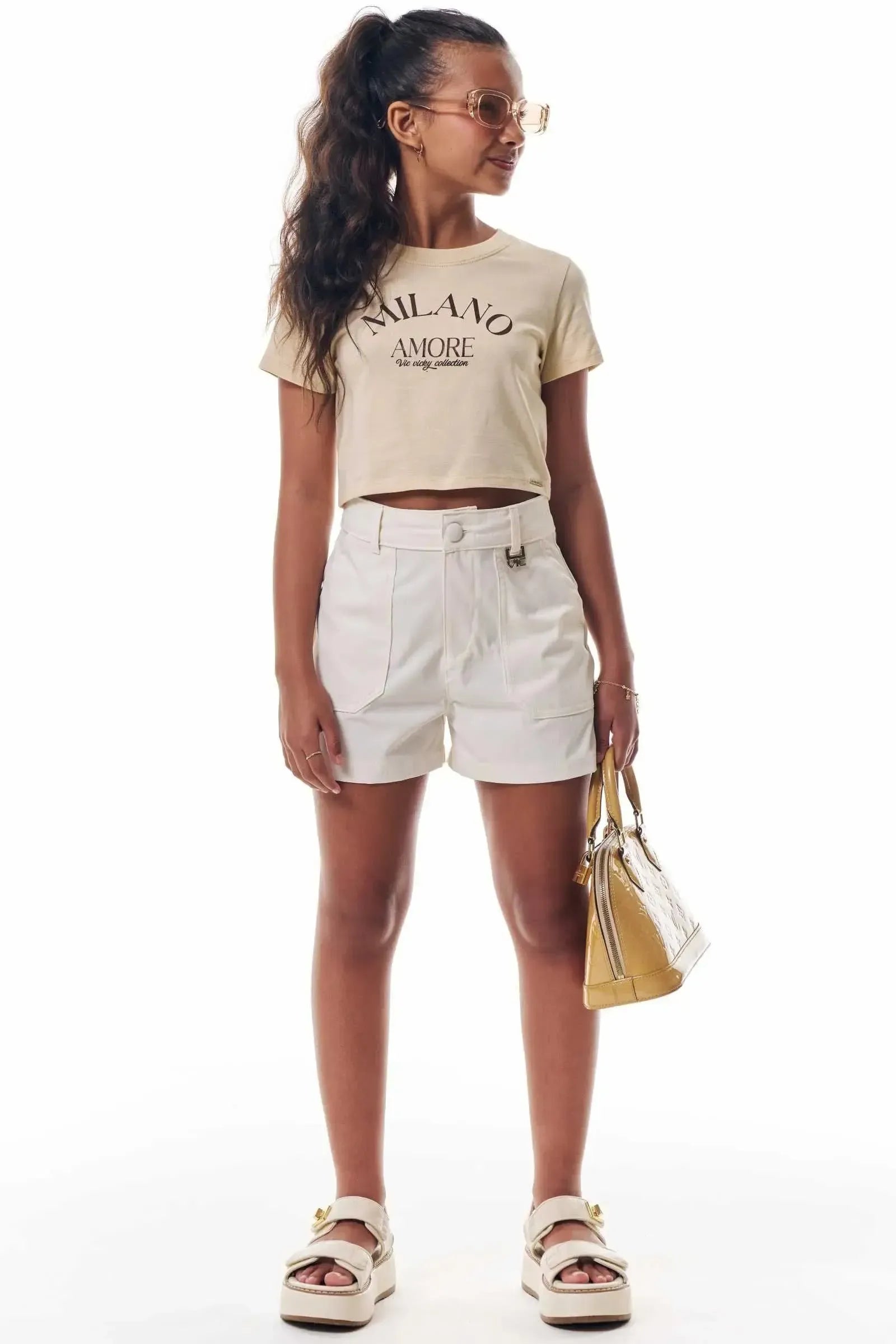 Blusa em Meia Malha 95189 Vic&Vicky Teen Menina