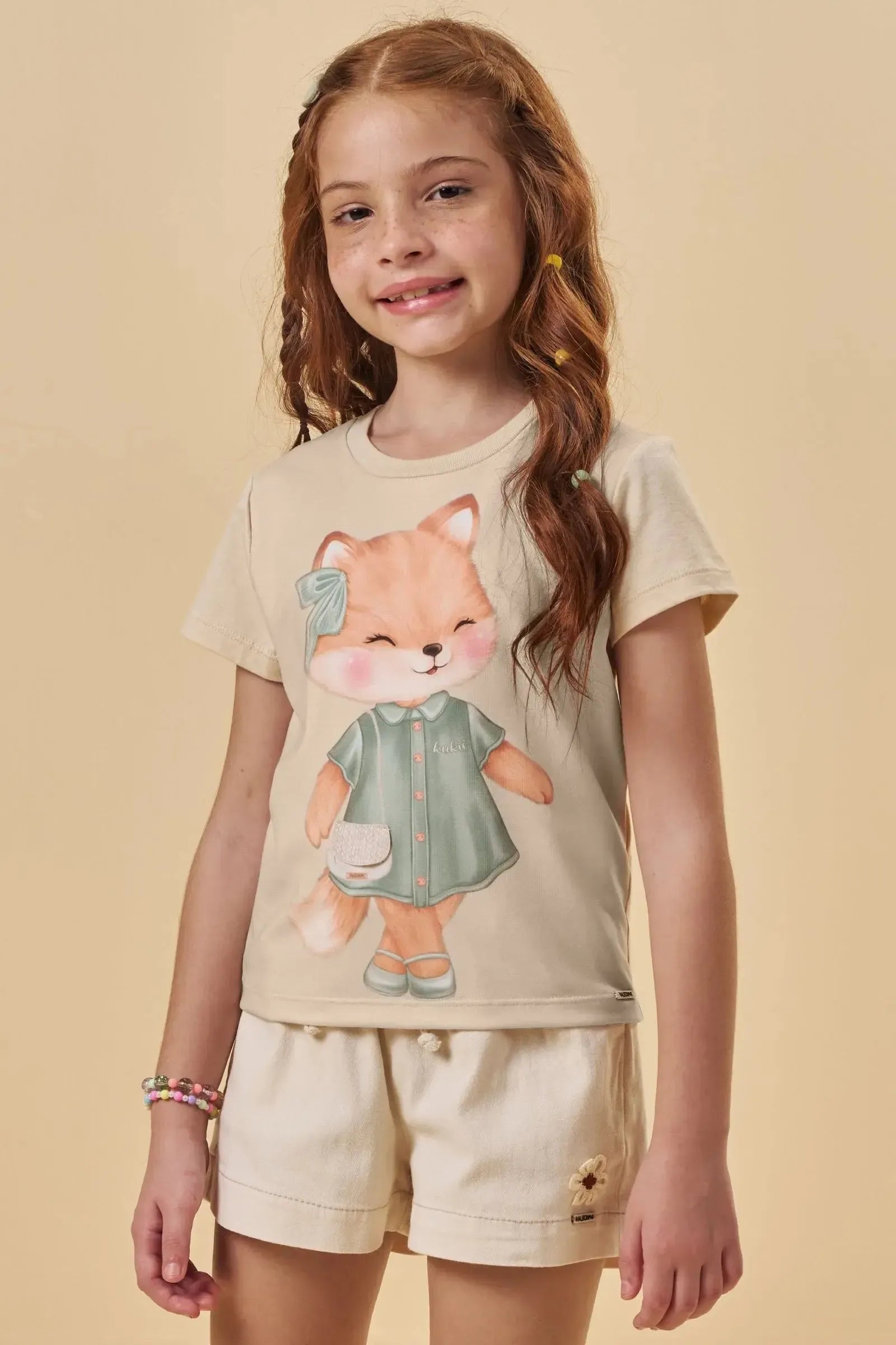Blusa em Meia Malha 95529 Kukiê Infantil Menina