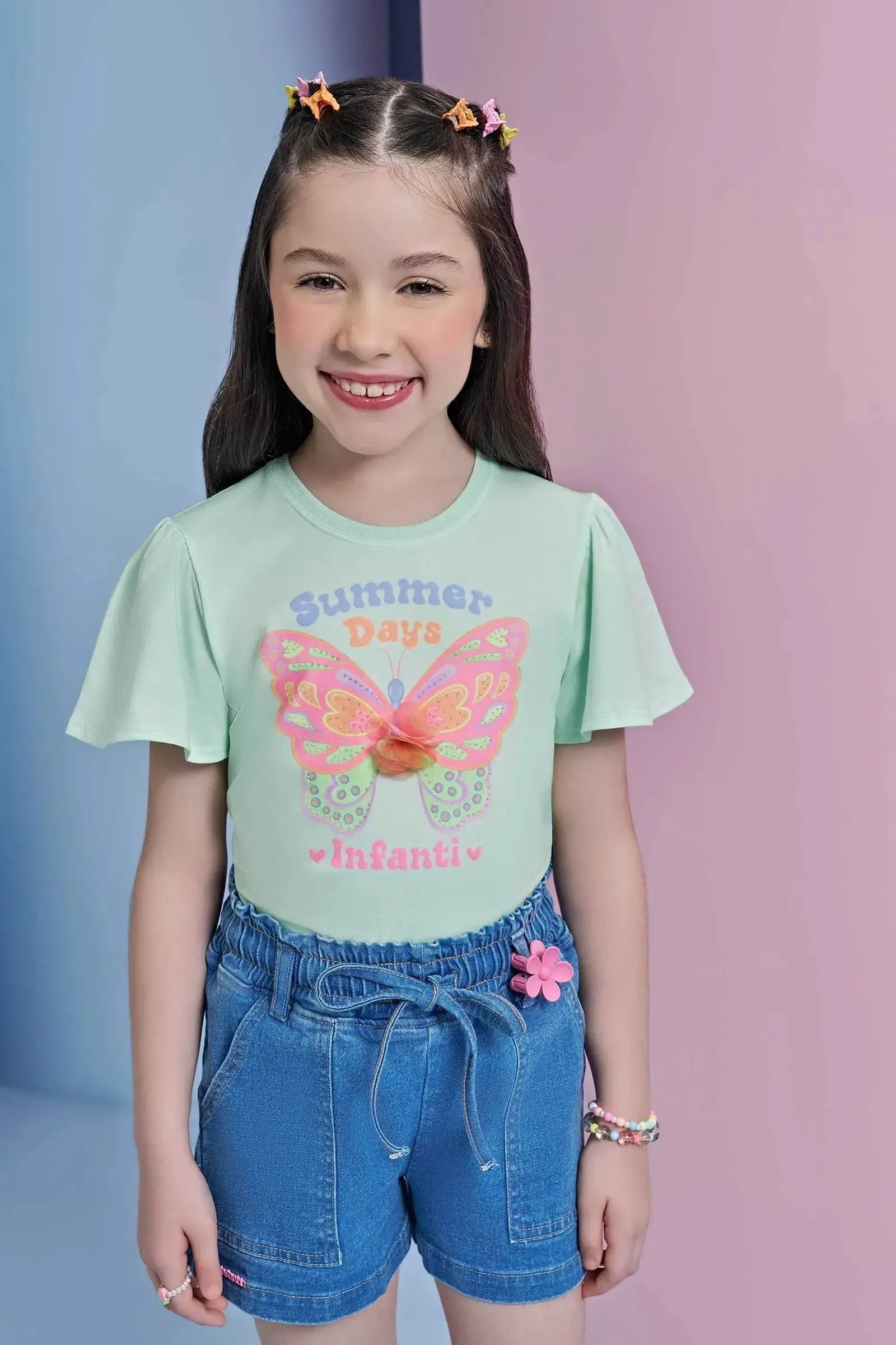 Blusa em Meia Malha 95868 Infanti Infantil Menina