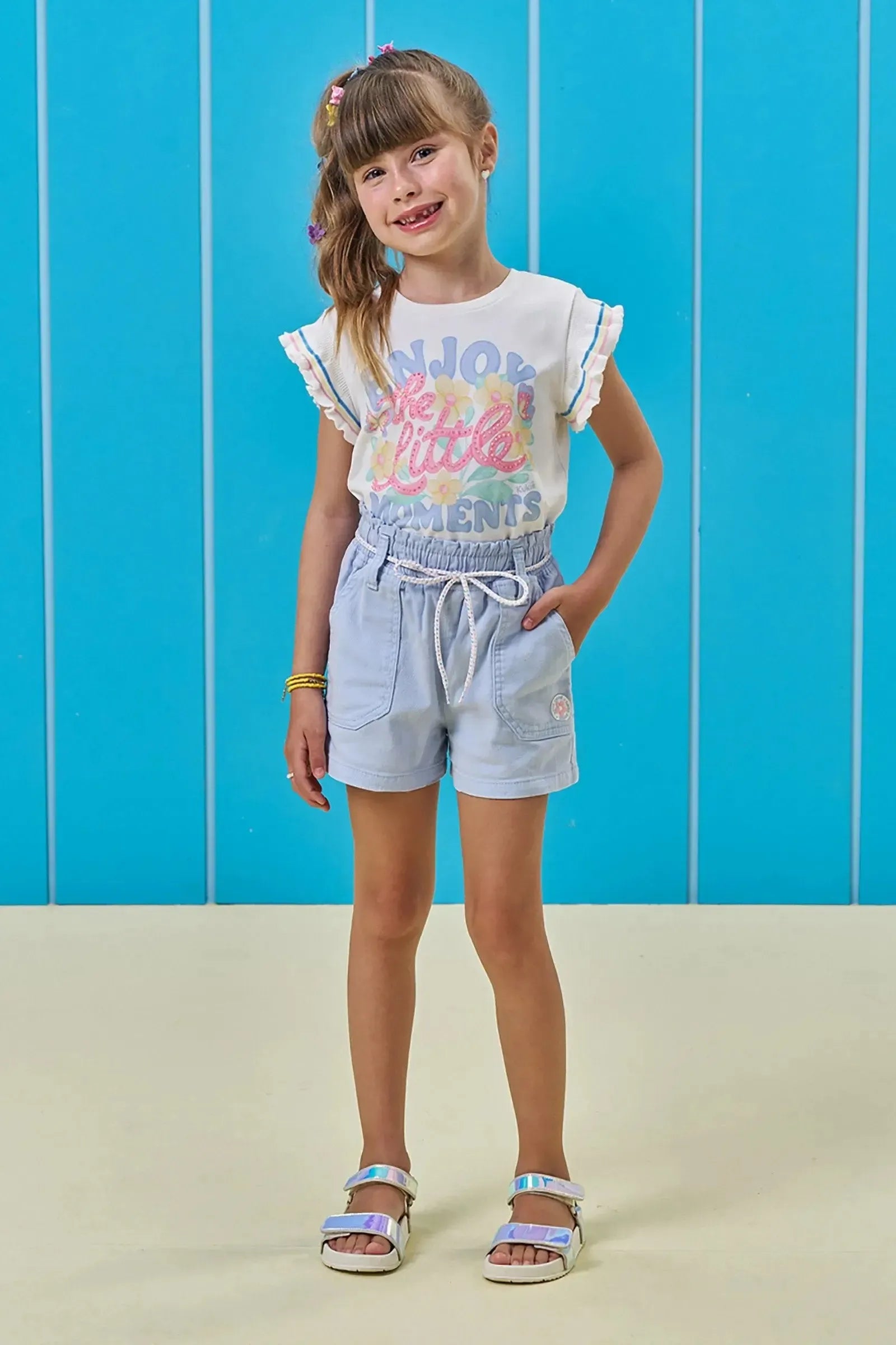 Blusa em Meia Malha 95995 Kukiê Infantil Menina