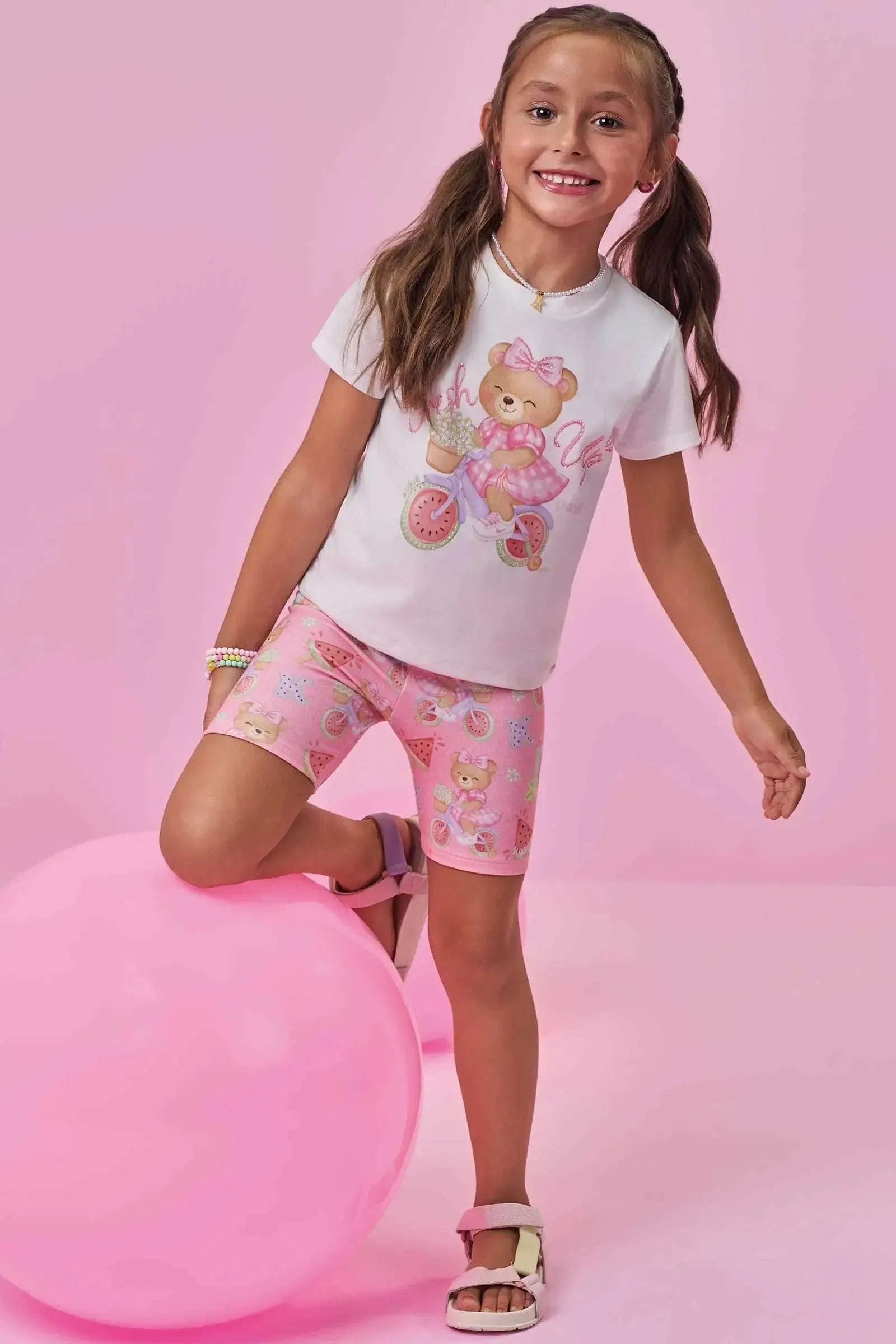 Blusa em Meia Malha 98037 Kukiê Infantil Menina