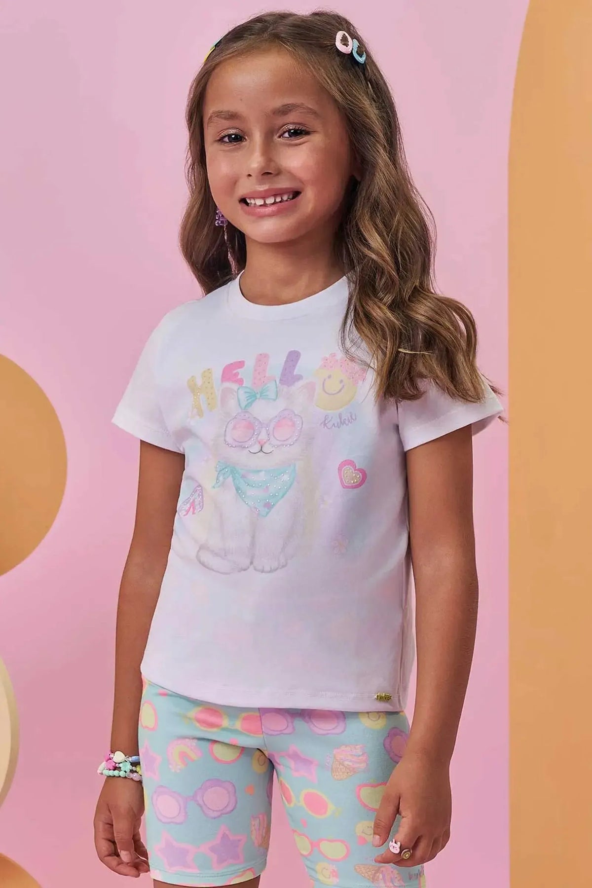 Blusa em Meia Malha 98055 Kukiê Infantil Menina