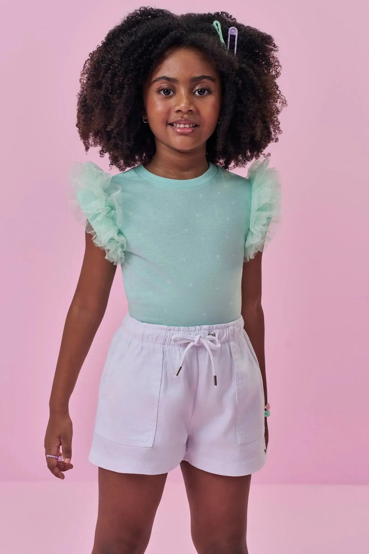 Blusa em Meia Malha 99431 Kukiê Infantil Menina