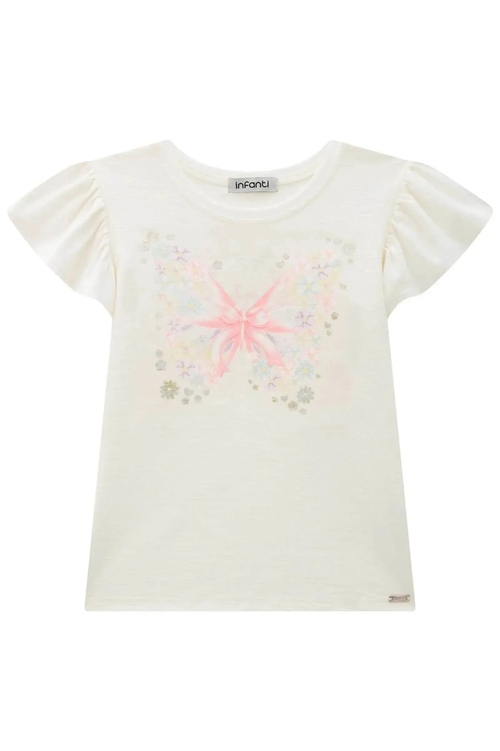 Blusa em Meia Malha Flamê 87248 Infanti Infantil Menina