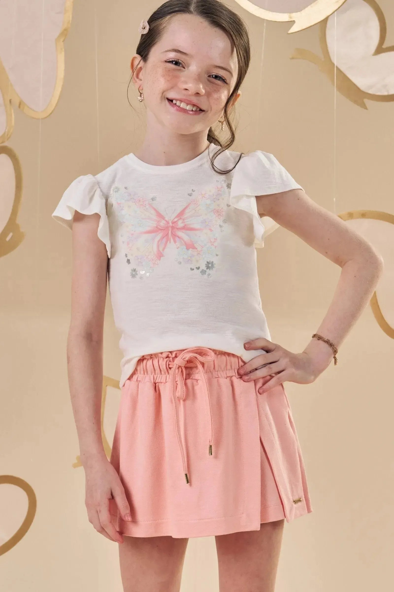 Blusa em Meia Malha Flamê 87248 Infanti Infantil Menina