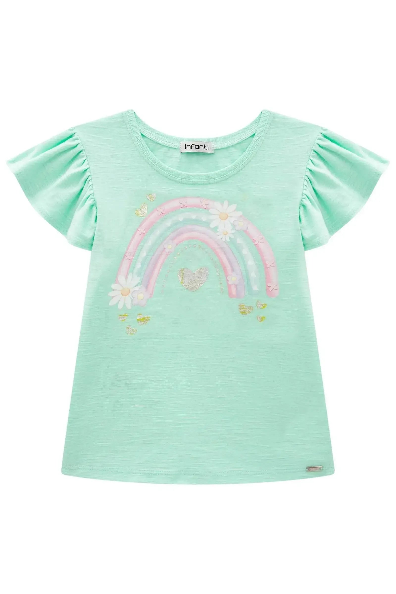 Blusa em Meia Malha Flamê 88946 Infanti Infantil Menina
