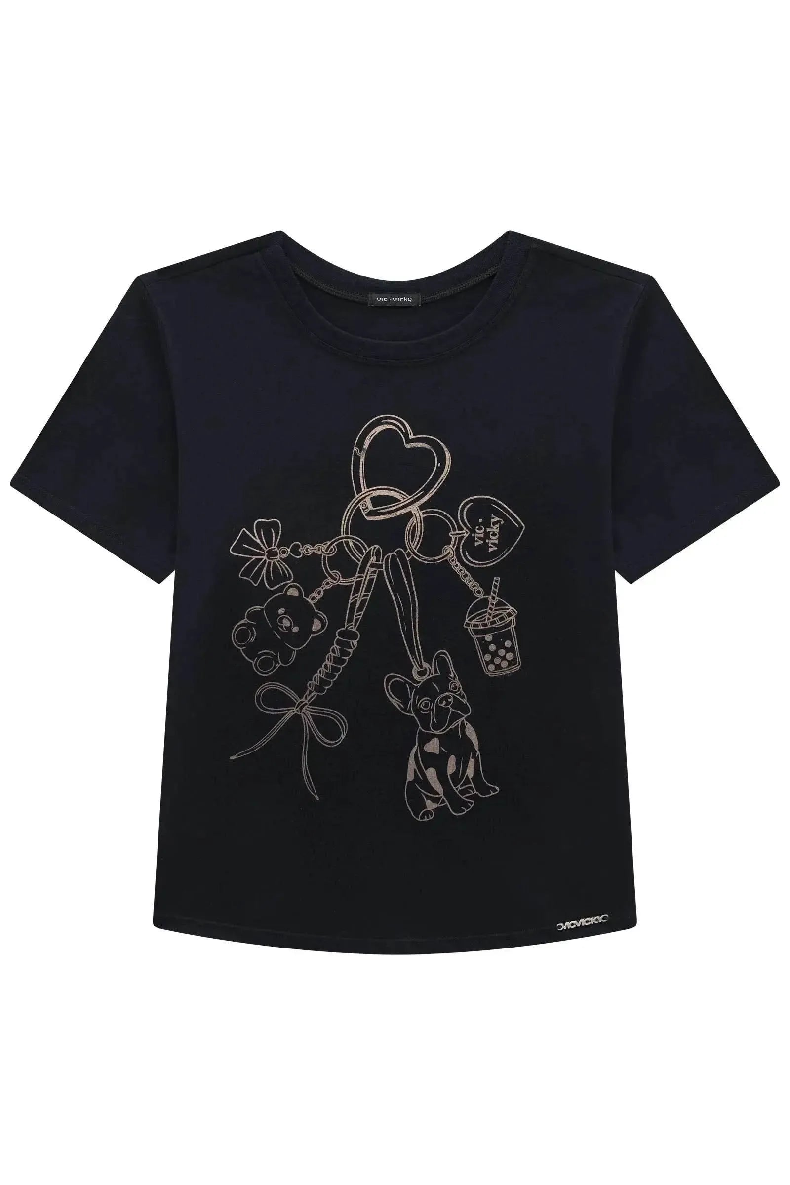 Blusa em Meia Malha 95605 Vic&Vicky Teen Menina