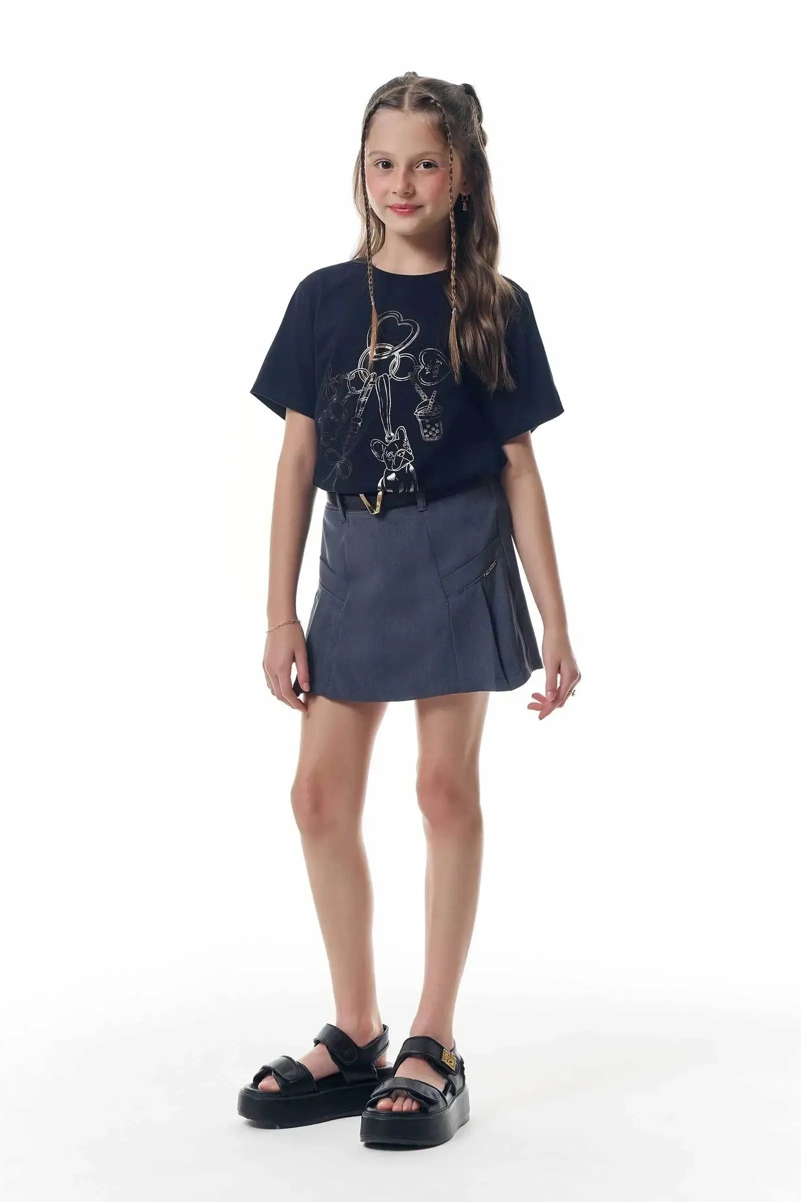 Blusa em Meia Malha 95605 Vic&Vicky Teen Menina
