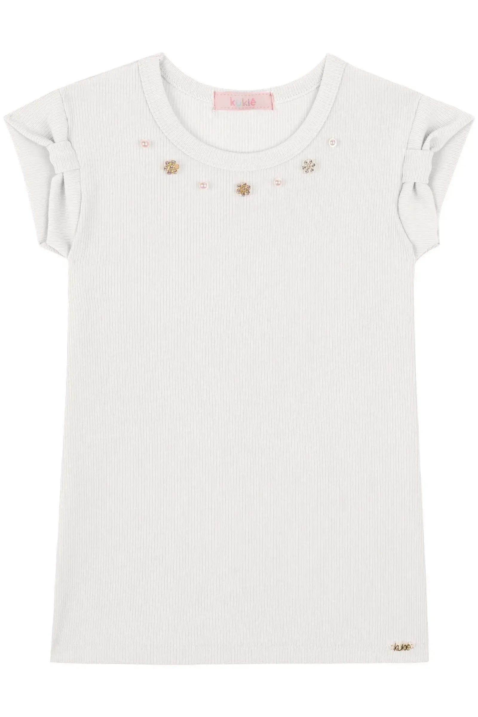 Blusa em Ribana Fancy 82979 Kukiê Infantil Menina