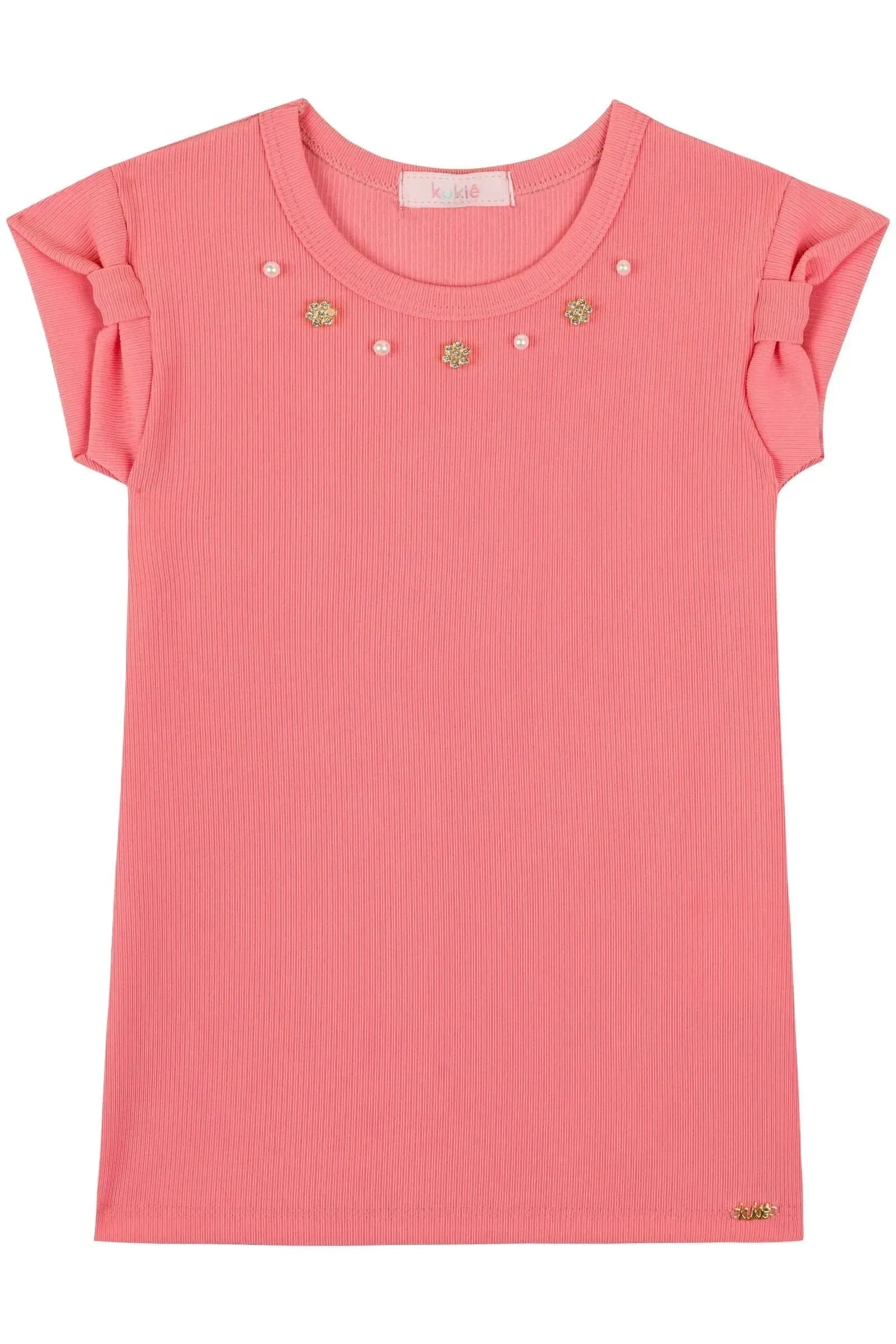 Blusa em Ribana Fancy 82979 Kukiê Infantil Menina