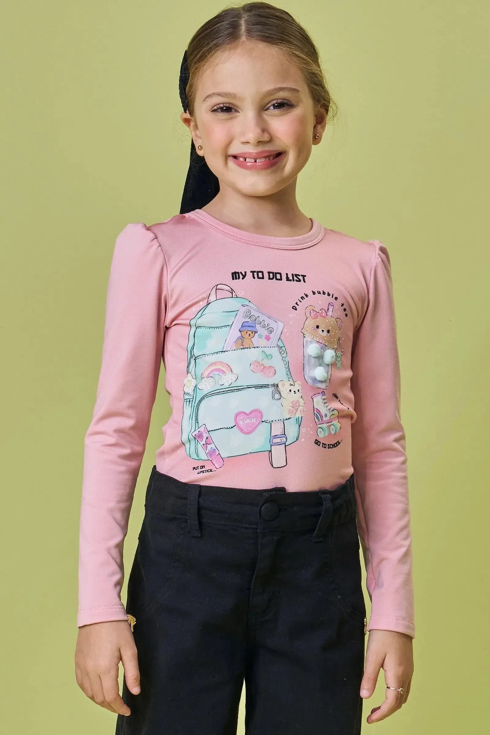 Blusa em Termoskin Peluciado 90795 Kukiê Infantil Menina