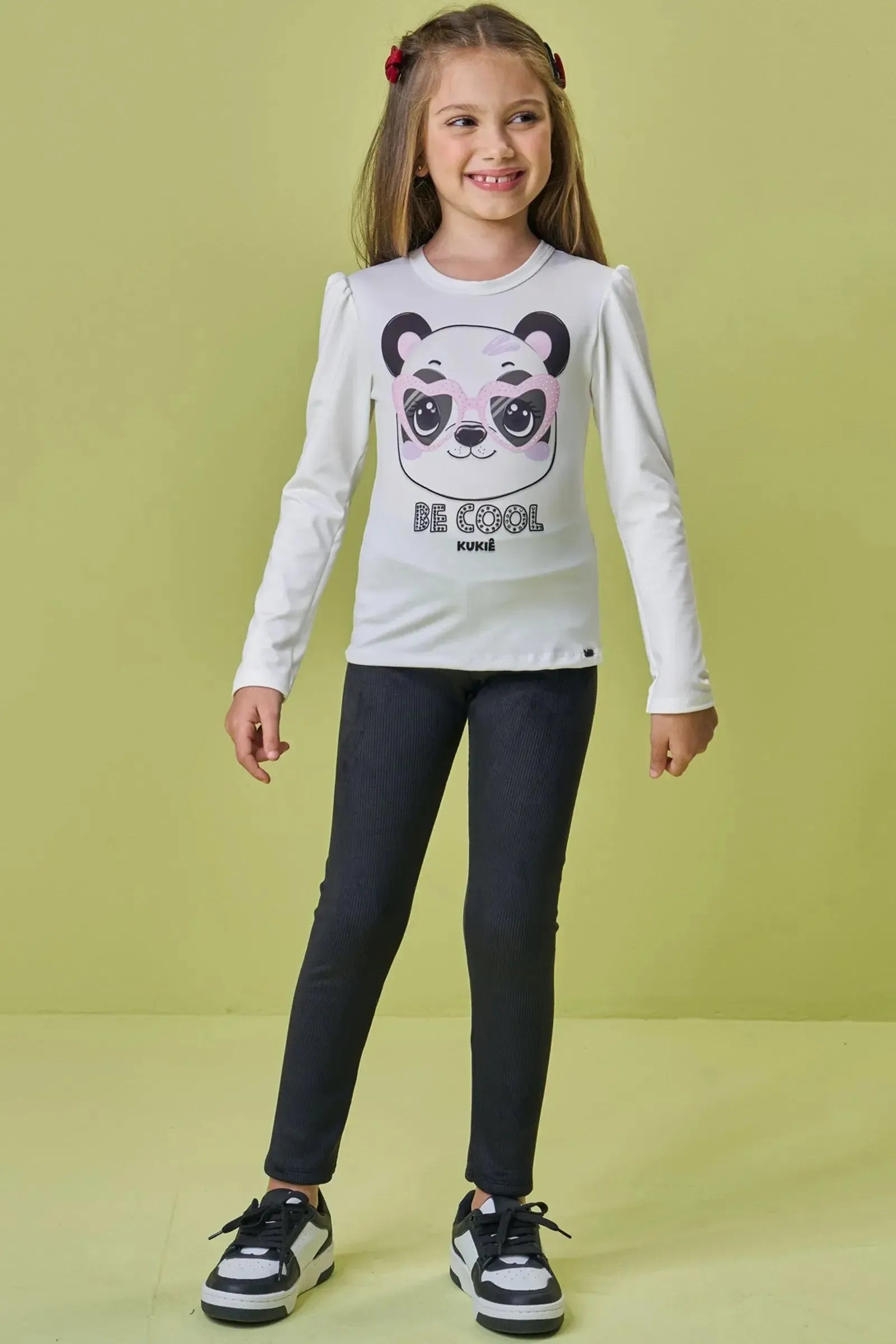 Blusa em Termoskin Peluciado 90799 Kukiê Infantil Menina