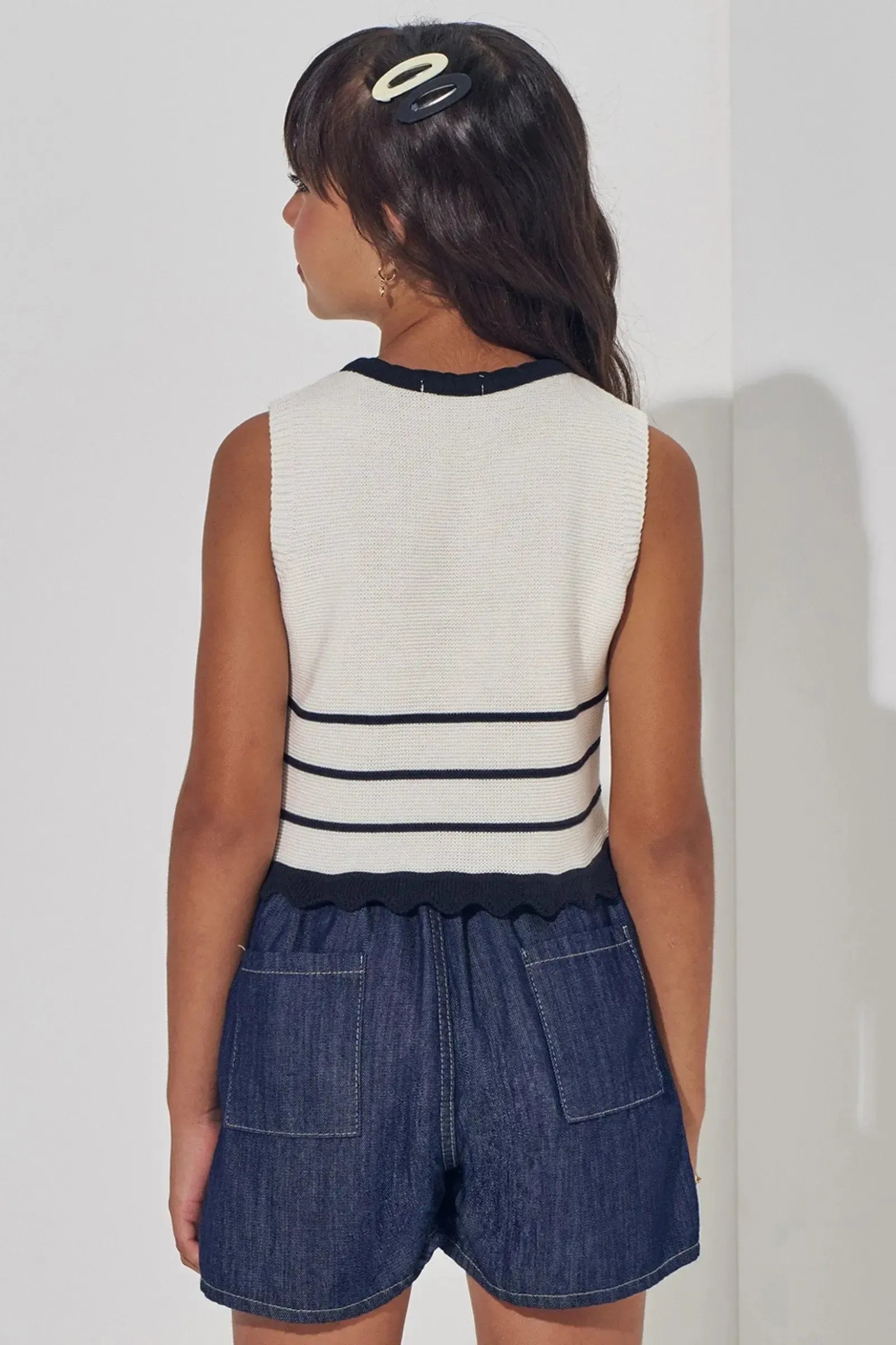Blusa em Tricô 100% Algodão 98274 Vic Teen Menina