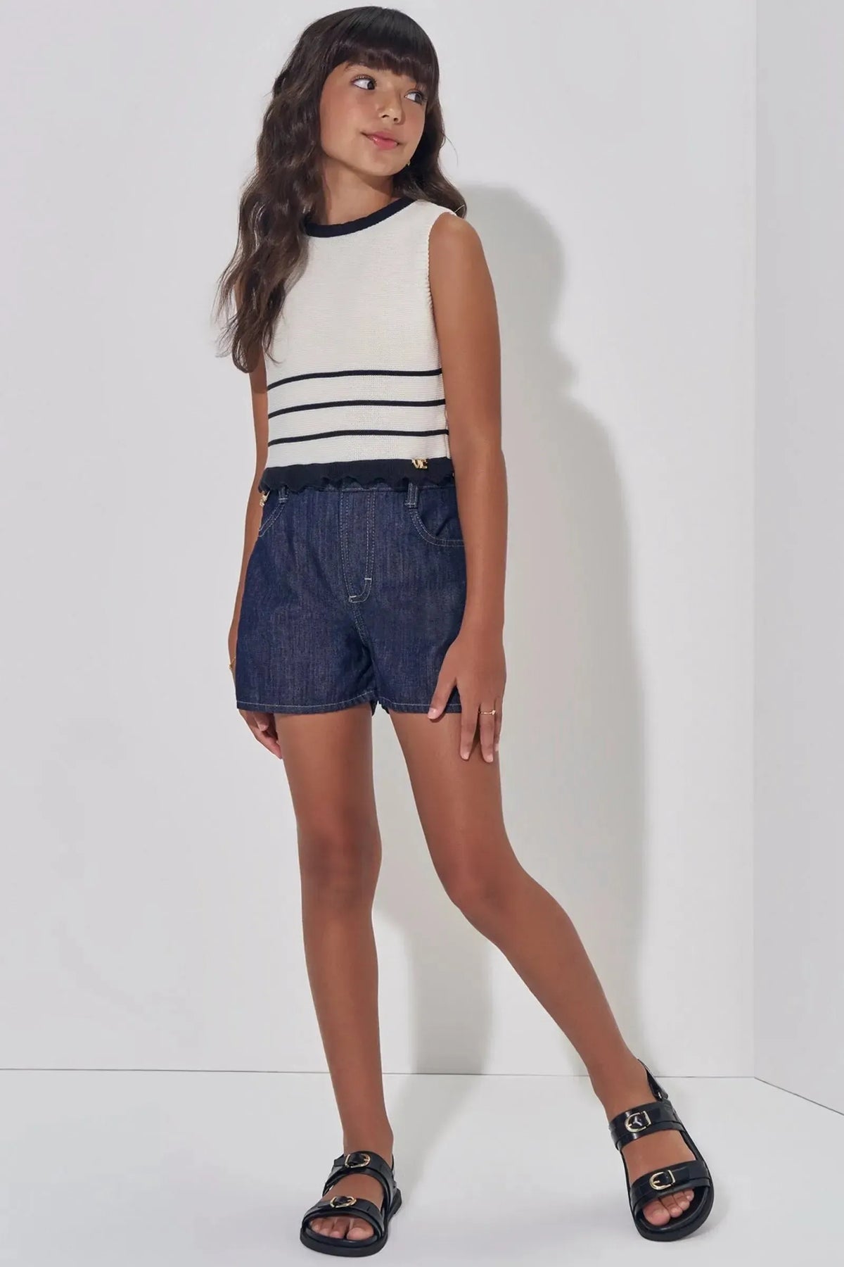 Blusa em Tricô 100% Algodão 98274 Vic Teen Menina