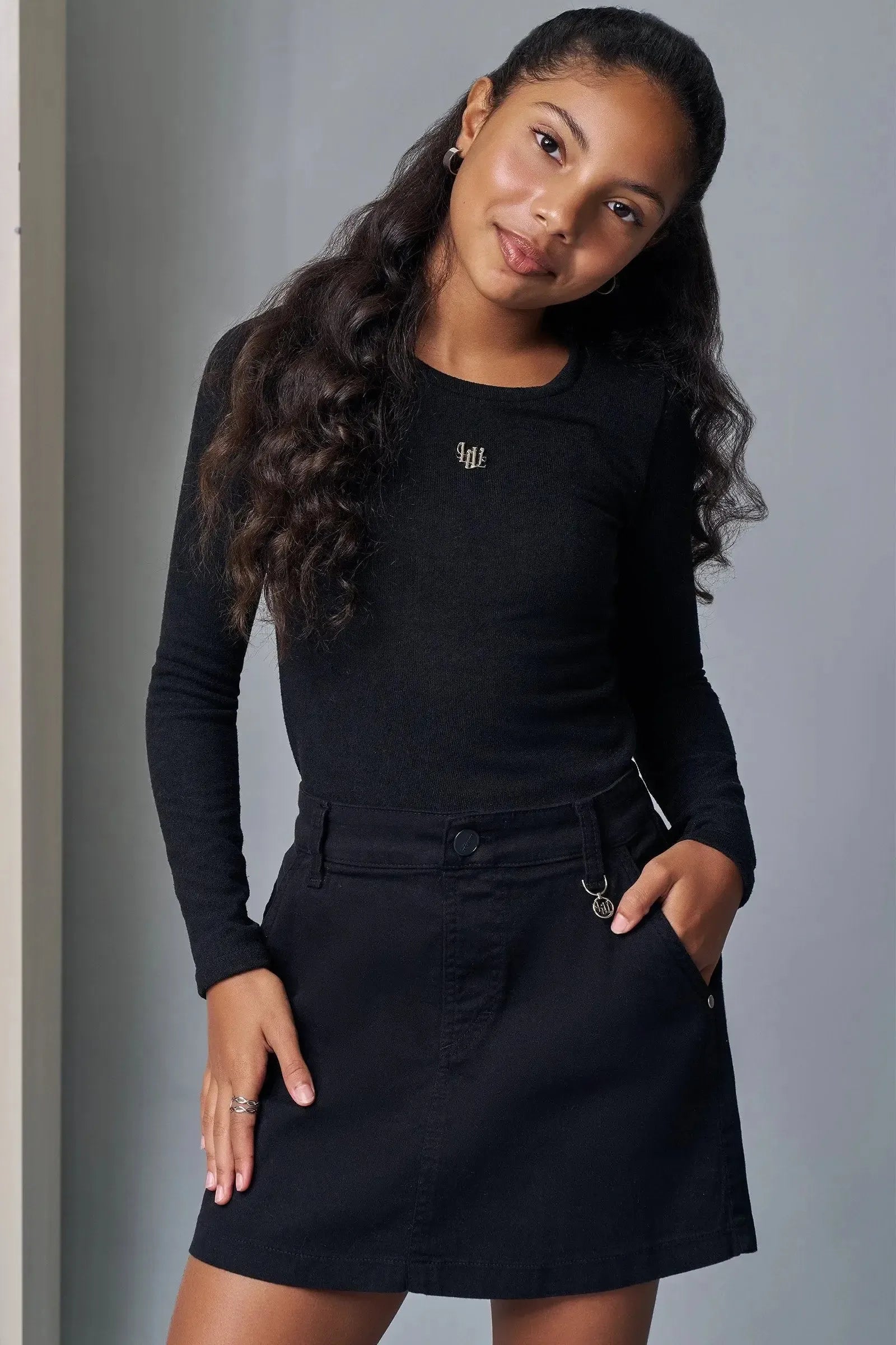 Blusa em Tricot Melange 92157 Lilimoon Teen Menina