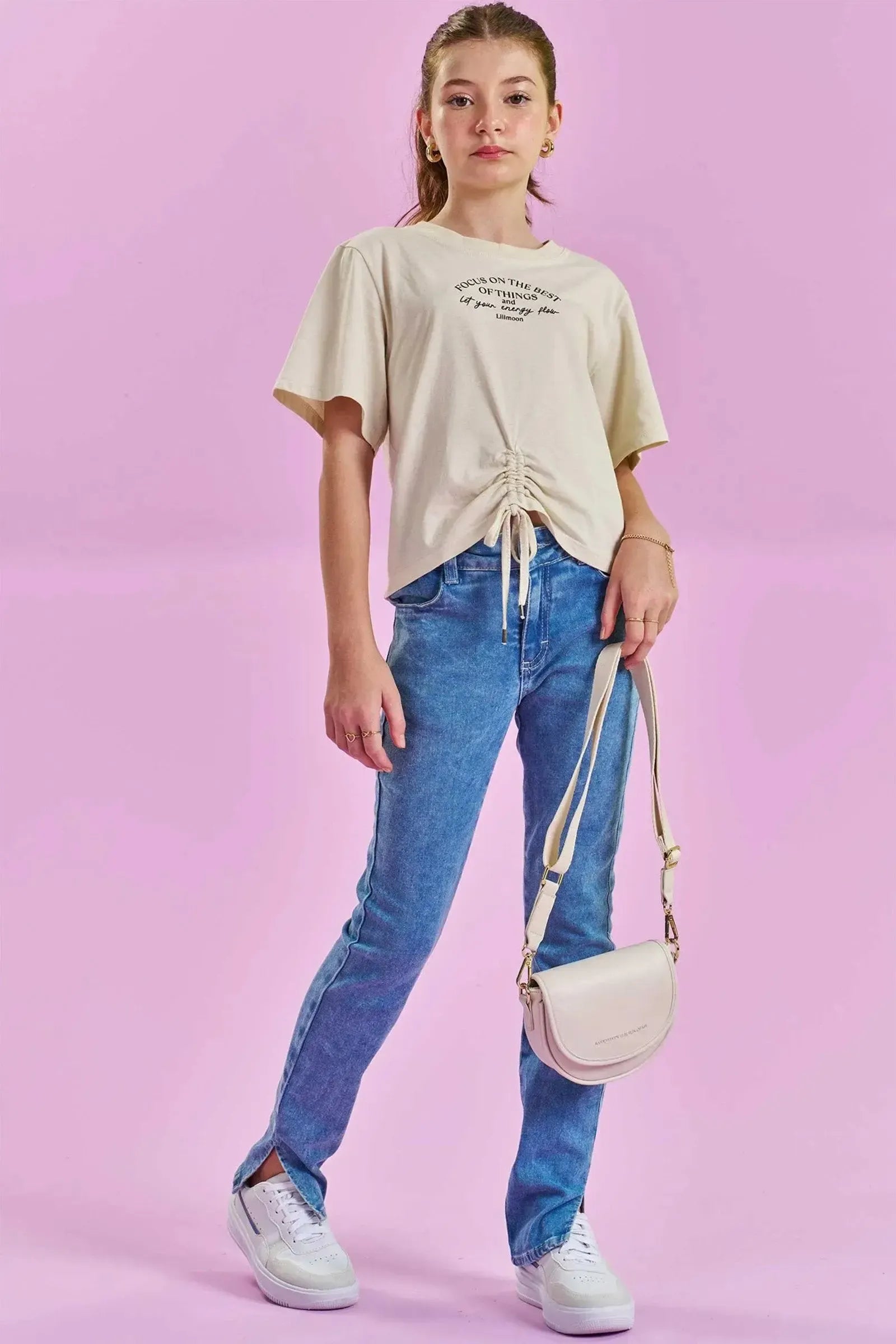 Blusa Over em Meia Malha 82897 Lilimoon Teen Menina