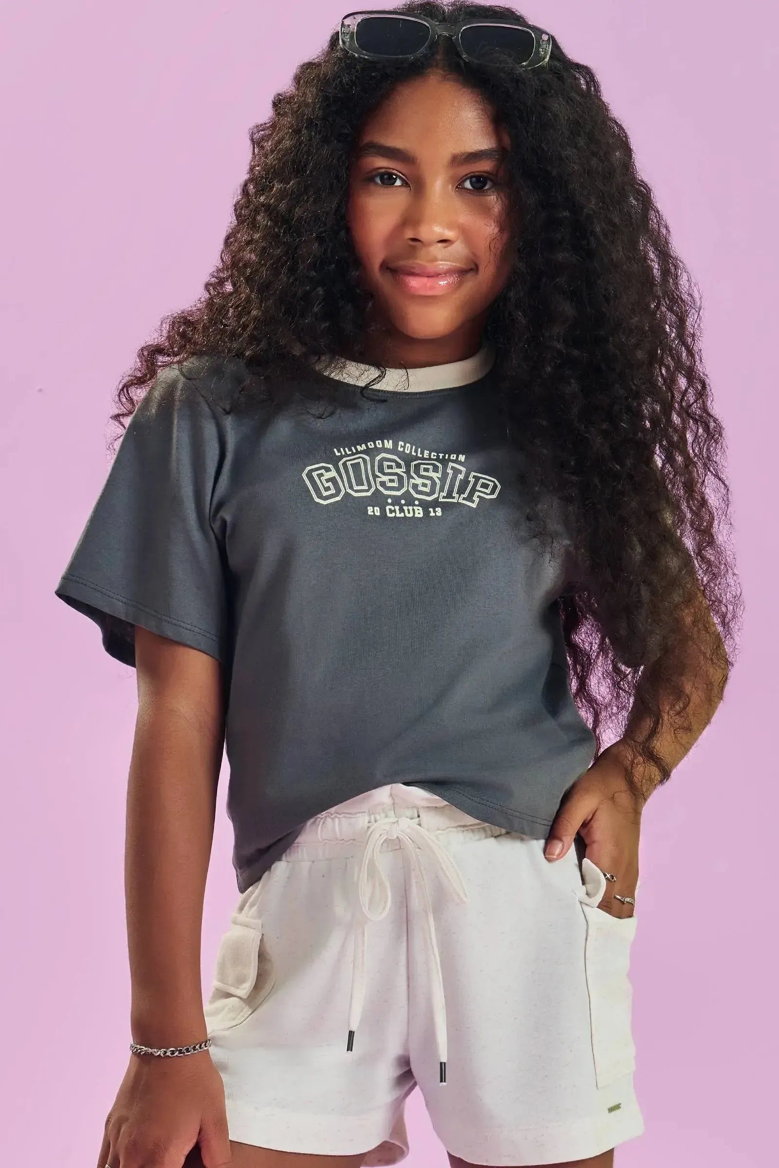 Blusa Over em Meia Malha 83011 Lilimoon Teen Menina