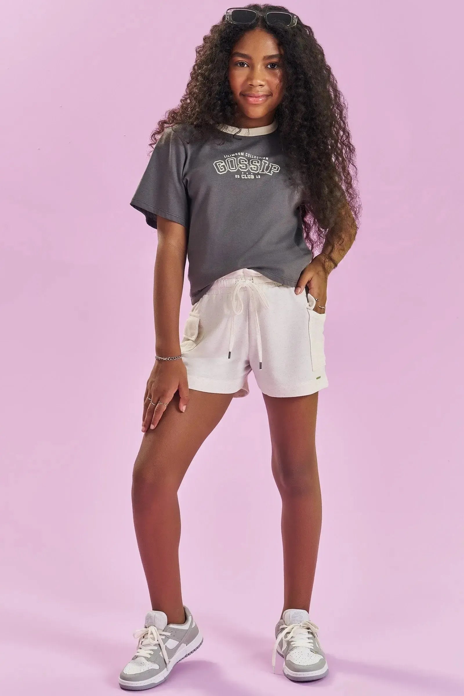 Blusa Over em Meia Malha 83011 Lilimoon Teen Menina
