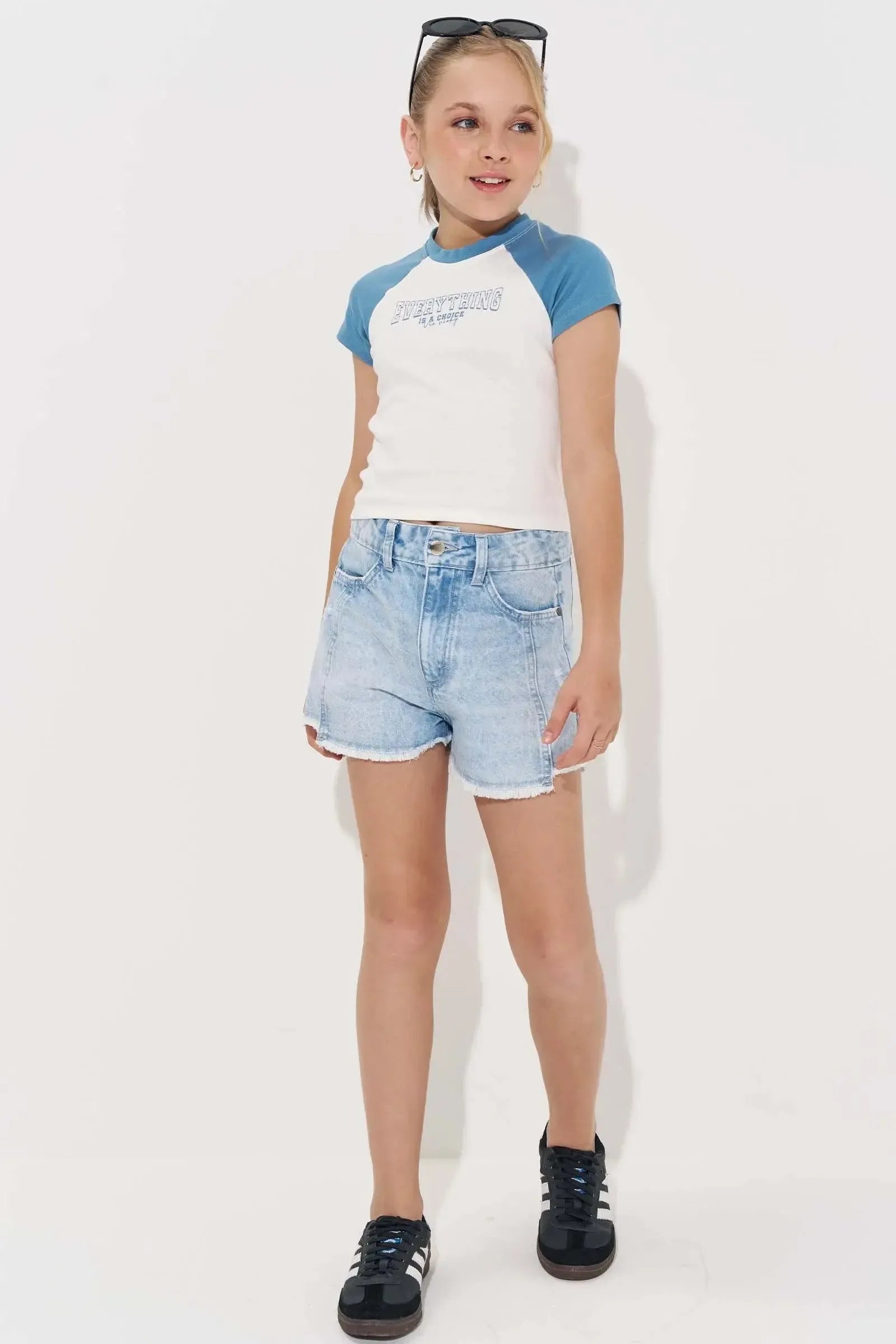 Blusa Raglan Baby Look em Ribana 83291 Vic&Vicky Teen Menina