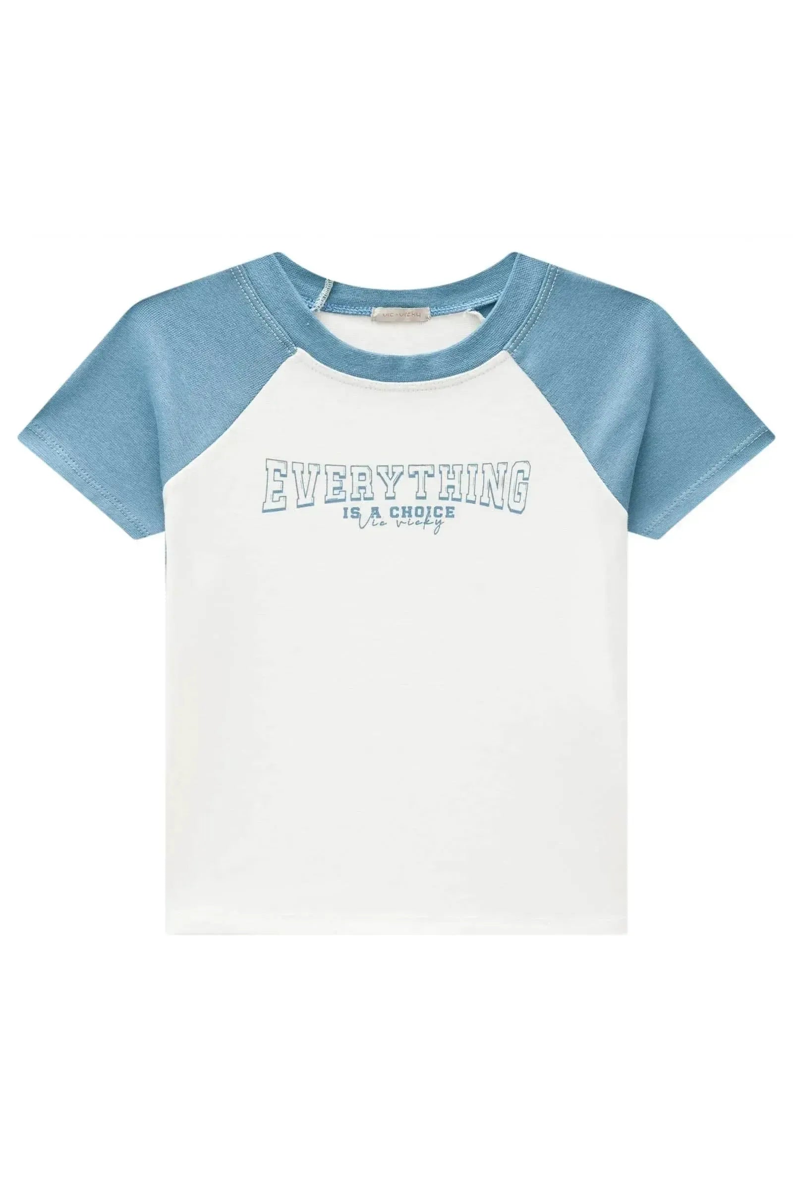 Blusa Raglan Baby Look em Ribana 83291 Vic&Vicky Teen Menina
