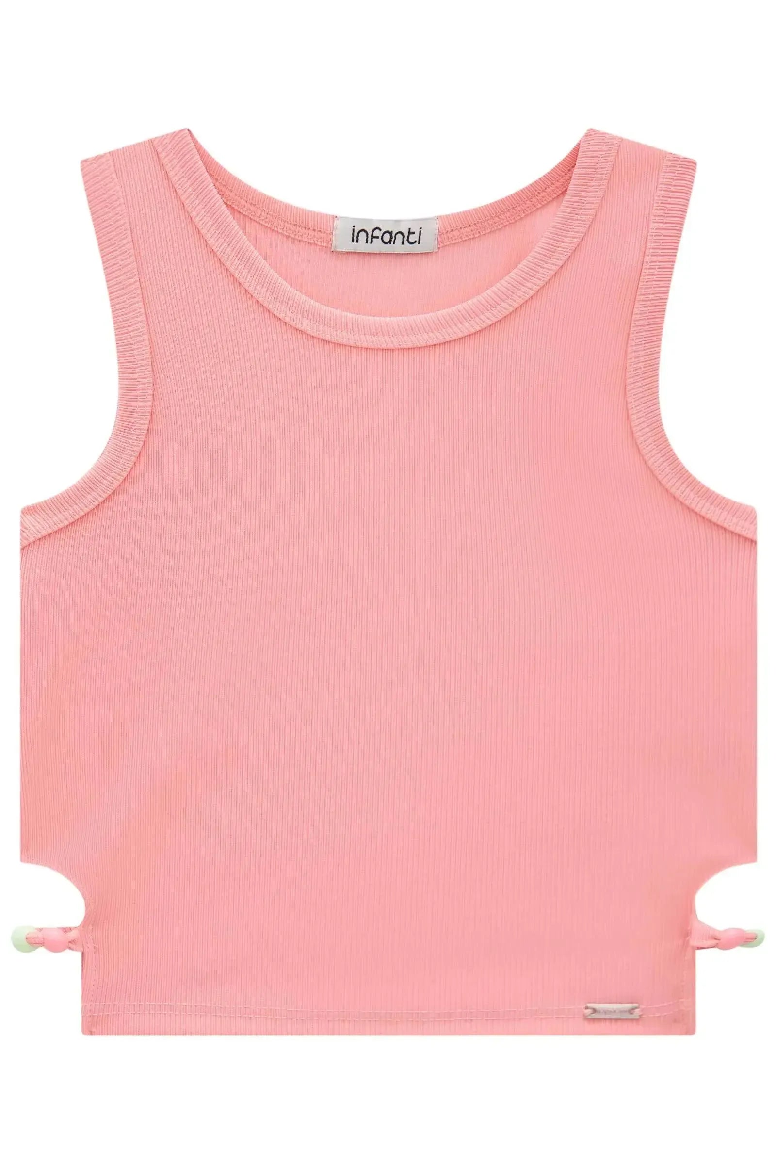 Blusa Regata Cropped em Ribana Fancy 82837 Infanti Infantil Menina