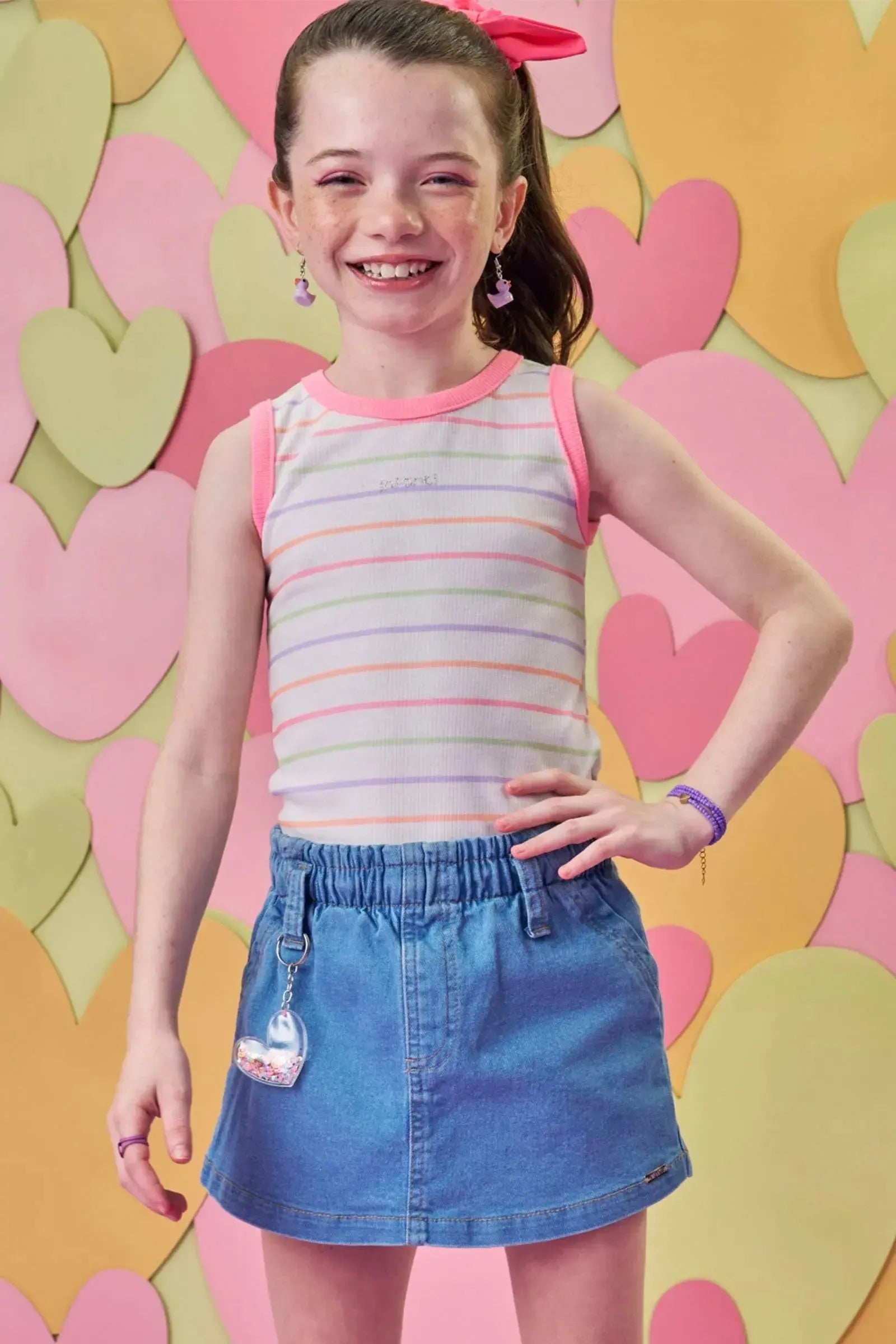 Blusa Regata em Canelado Liz 86550 Infanti Infantil Menina