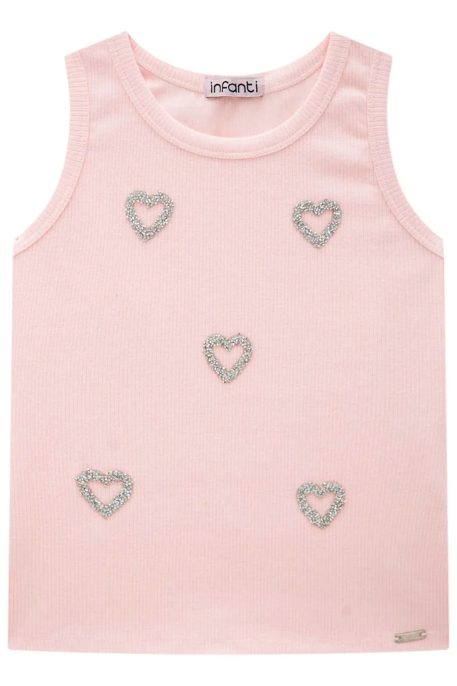 Blusa Regata em Canelado Liz 88757 Infanti Infantil Menina