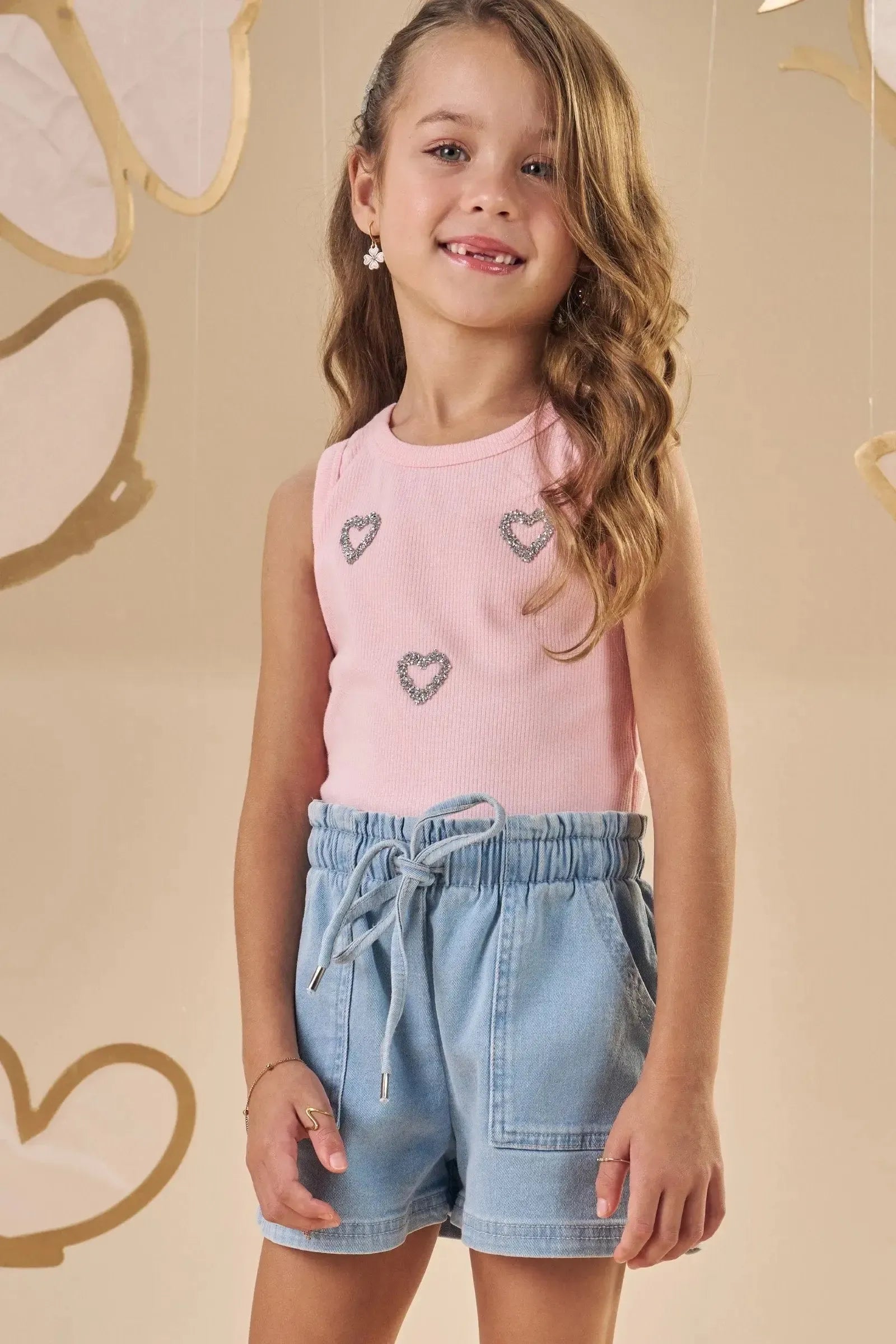 Blusa Regata em Canelado Liz 88757 Infanti Infantil Menina