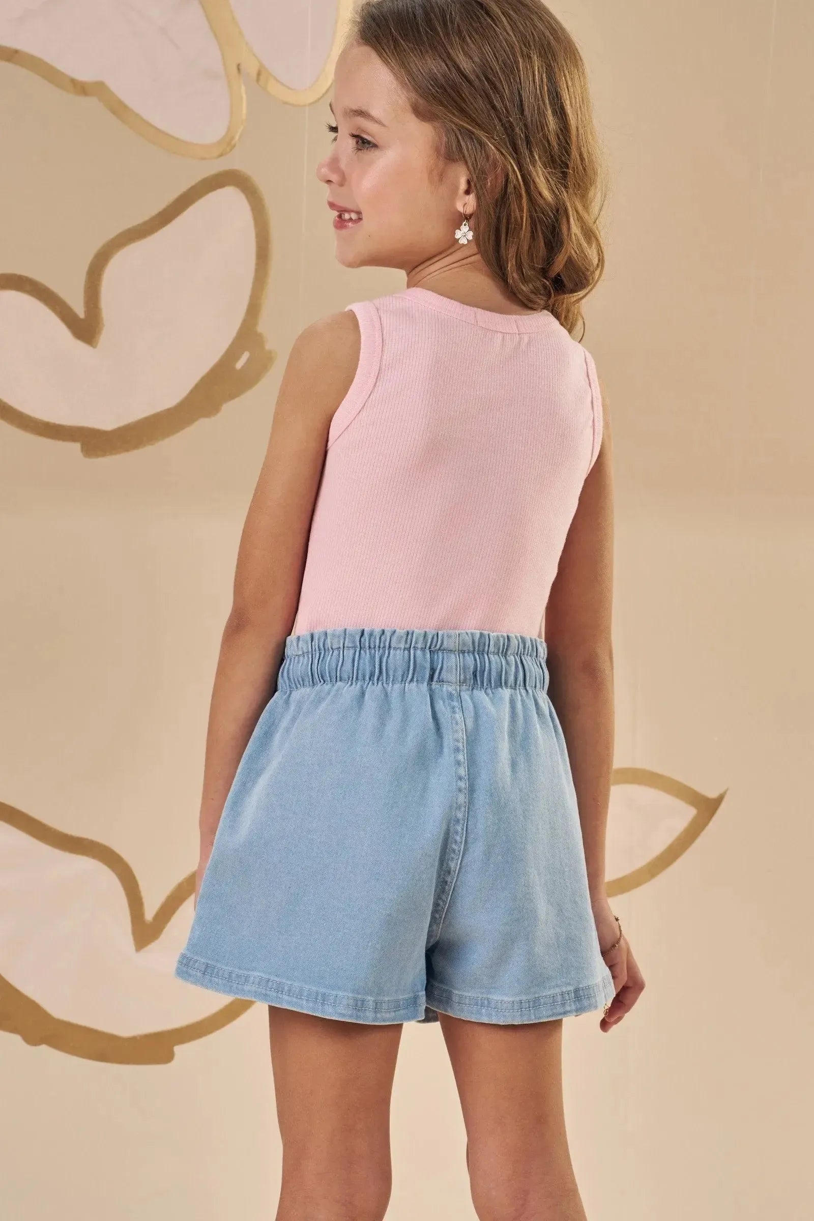 Blusa Regata em Canelado Liz 88757 Infanti Infantil Menina