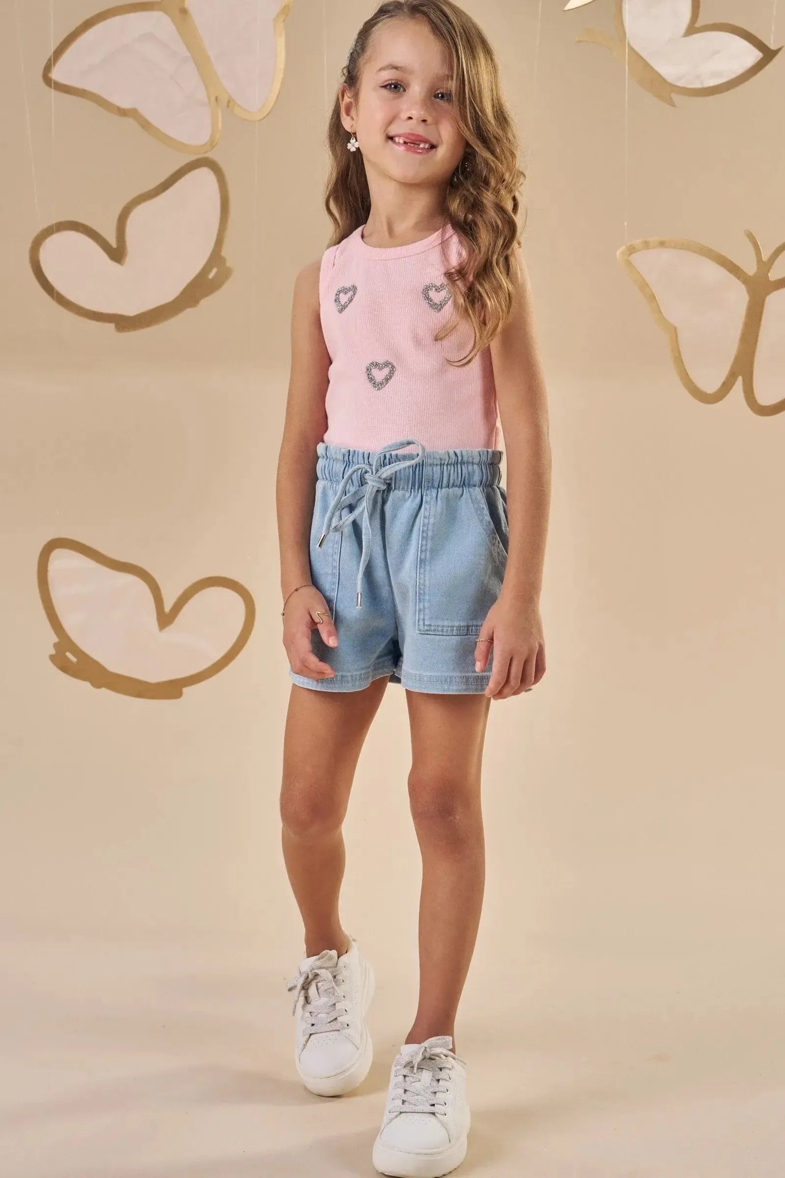 Blusa Regata em Canelado Liz 88757 Infanti Infantil Menina