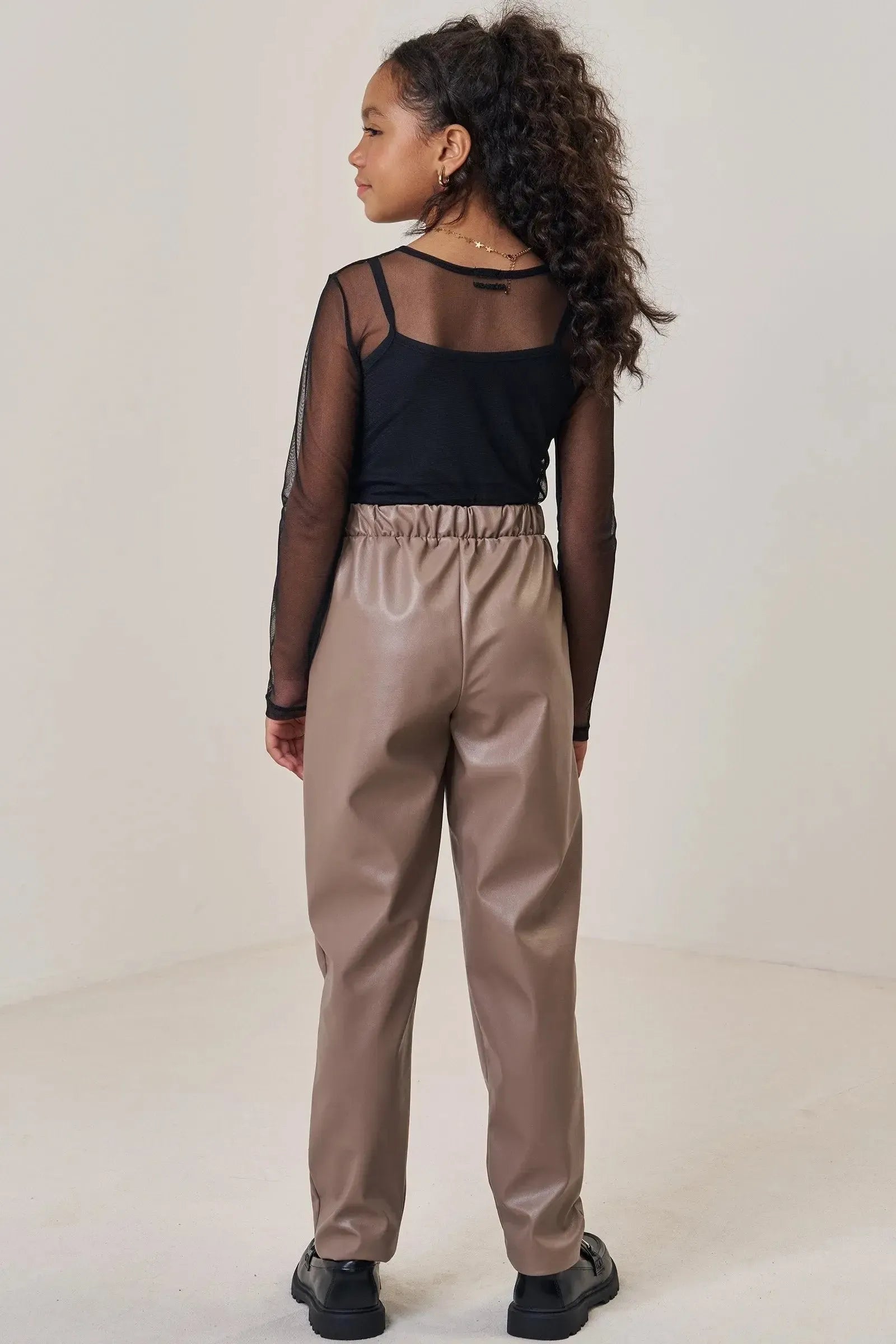 Blusa Sobreposição em Tule e Regata Cropped em Malha Uv 90137 Vic&Vicky Teen Menina