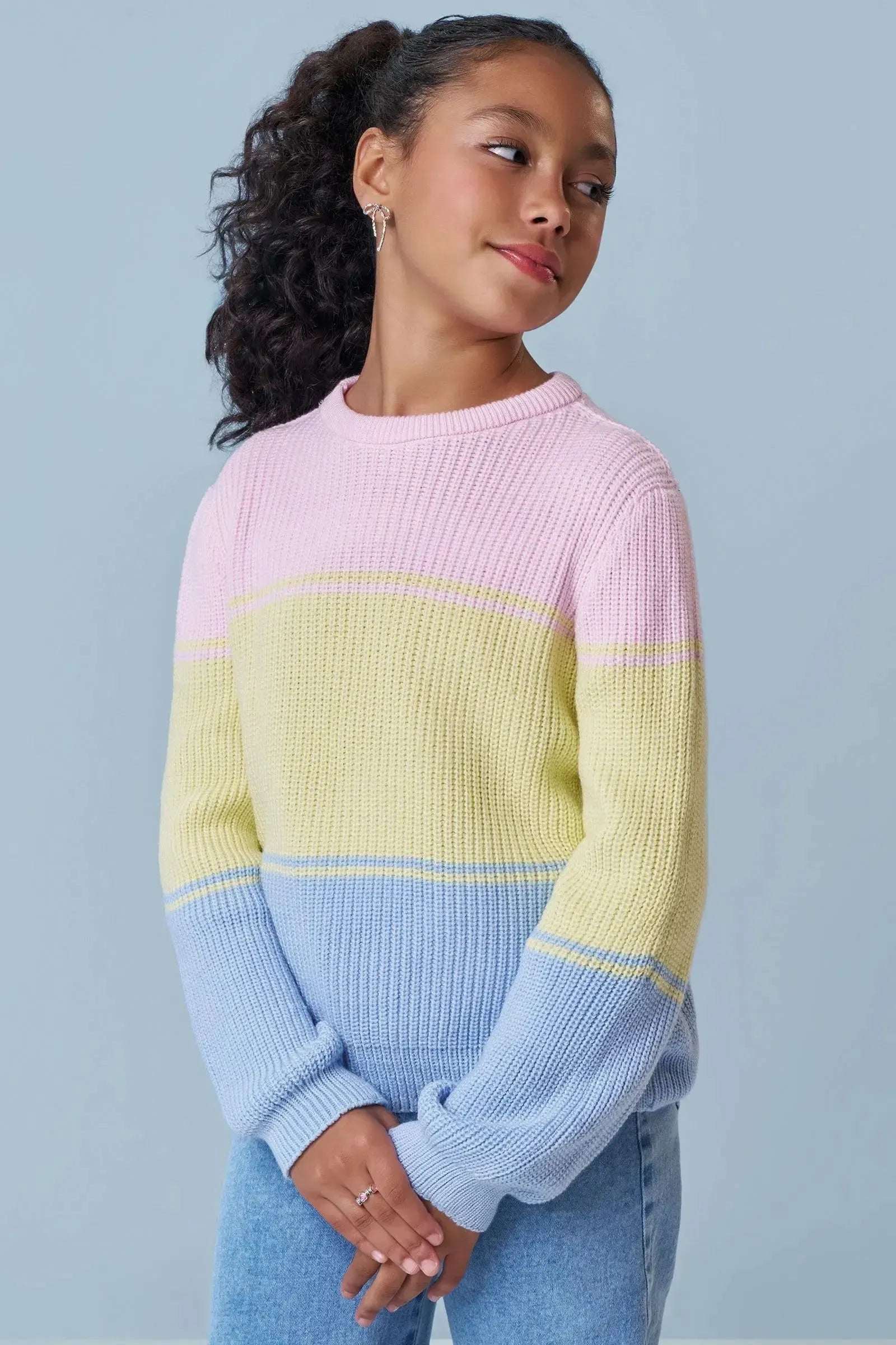 Blusão Boxy em Tricô Prime sem Costura 86987 Vic&Vicky Teen Menina