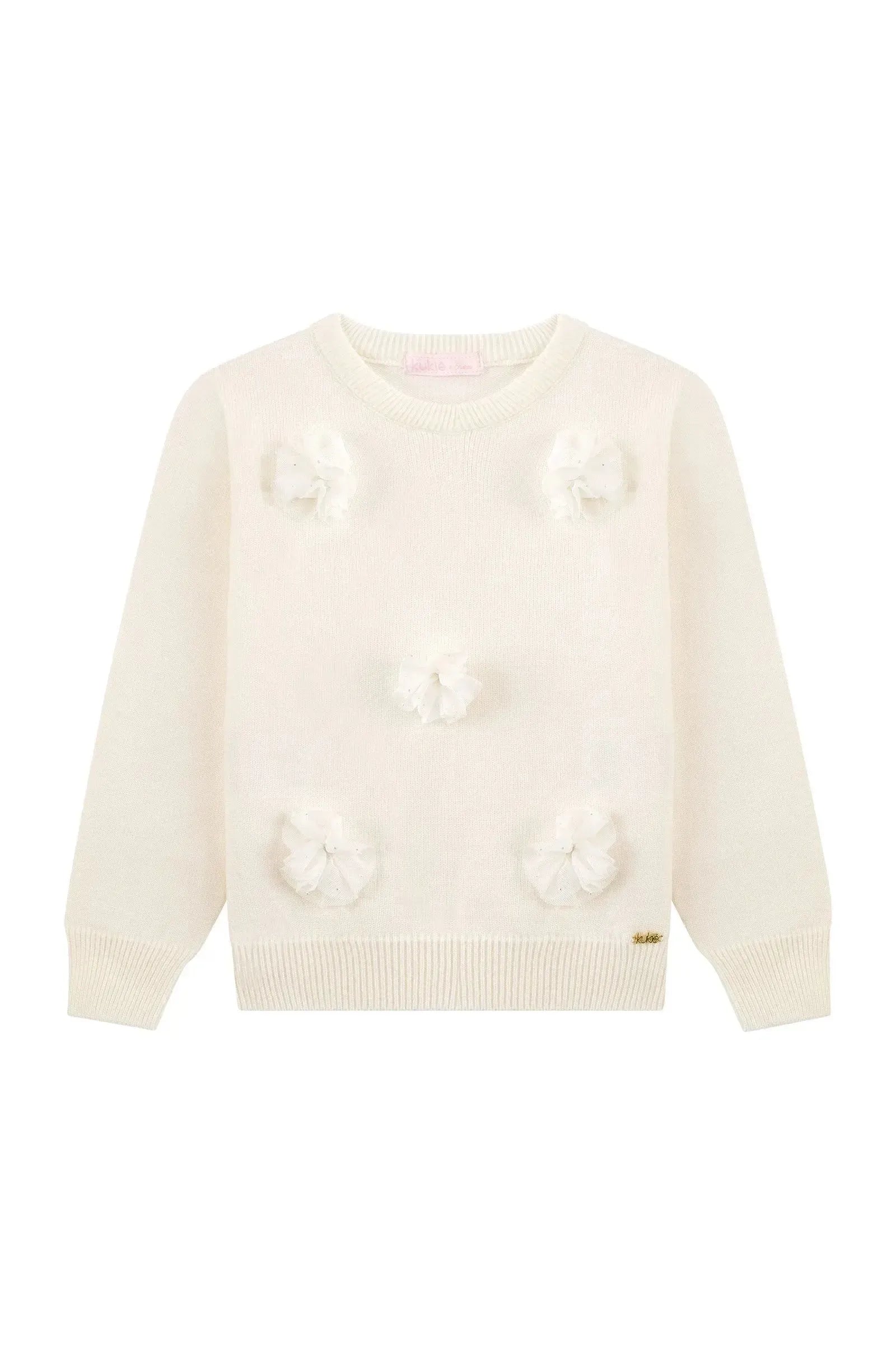 Blusão Boxy em Tricot de Viscose e Poliamida 87239 Kukiê Infantil Menina