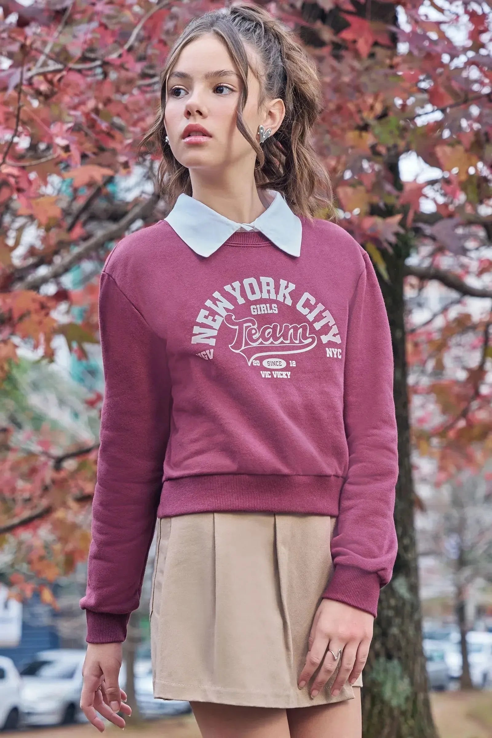 Blusão Boxy Over em Moletom com Pelúcia 89190 Vic&Vicky Teen Menina