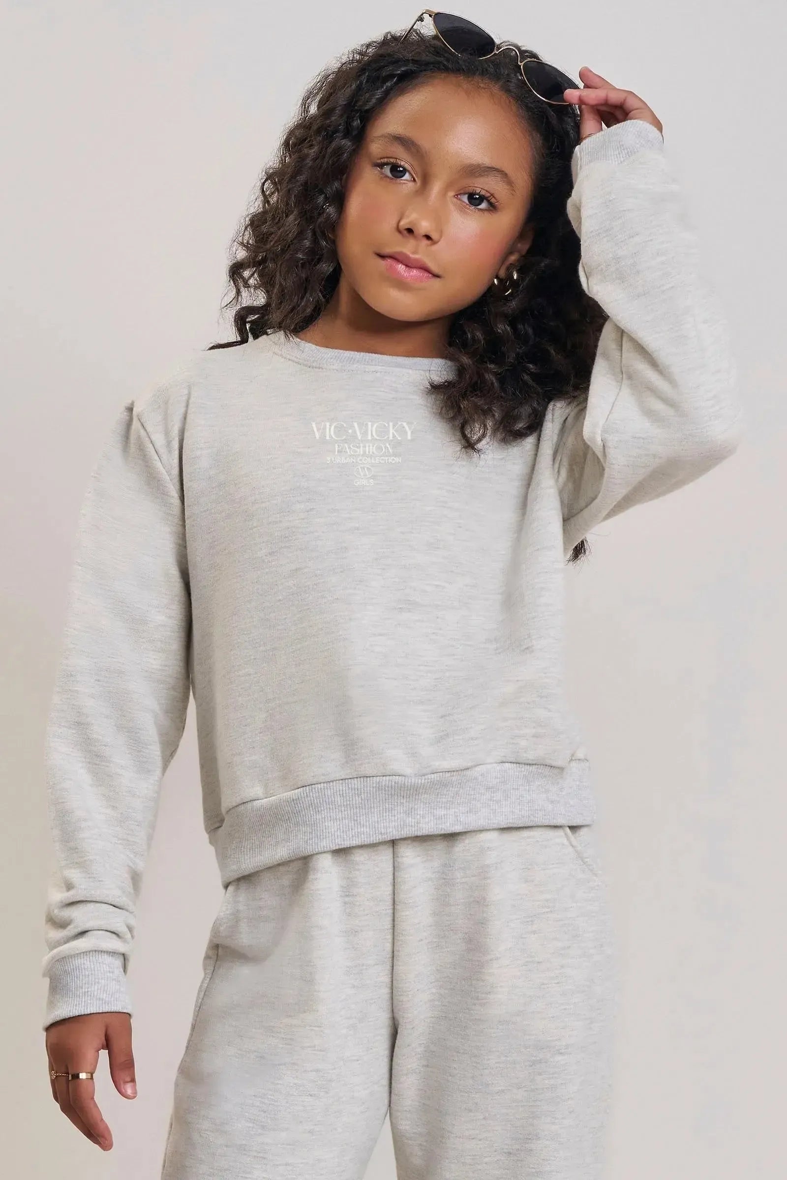 Blusão Boxy Over em Moletom sem Pelúcia 90858 Vic&Vicky Teen Menina