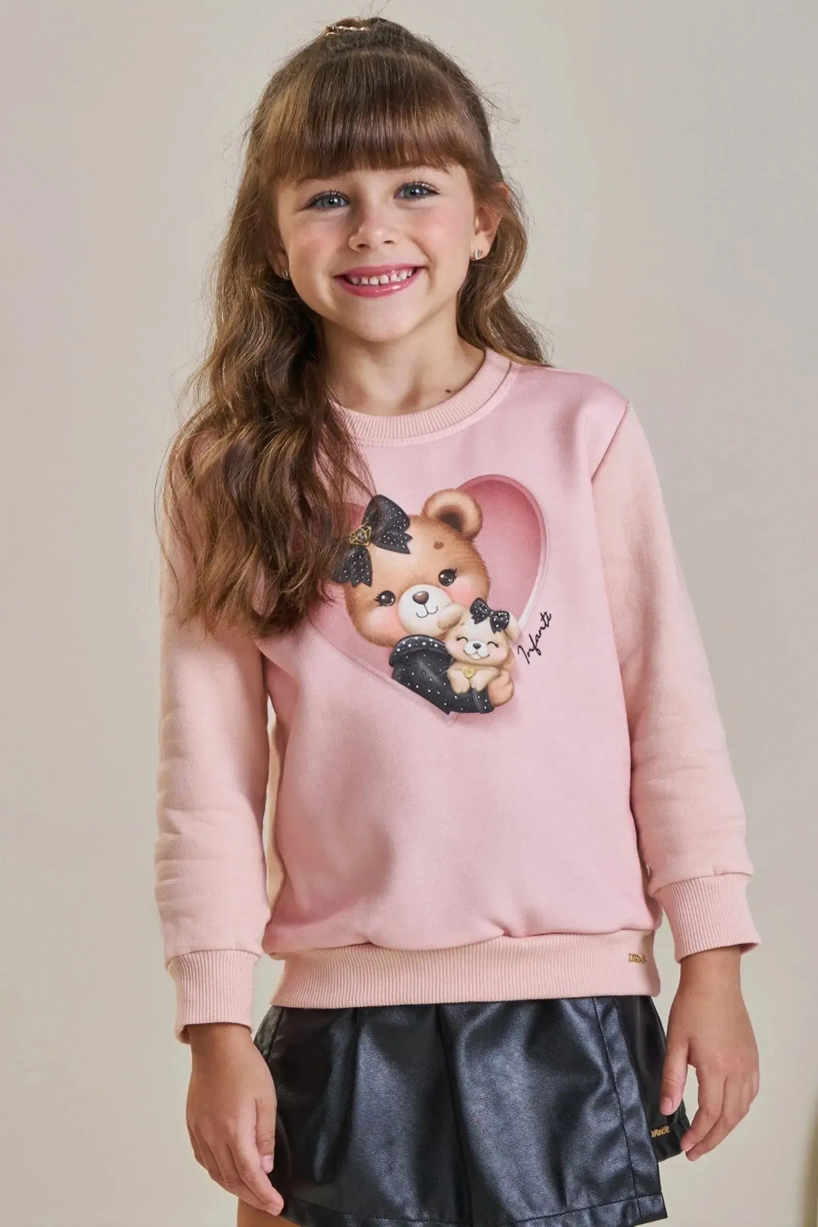 Blusão em Moletom com Pelúcia 89740 Infanti Infantil Menina