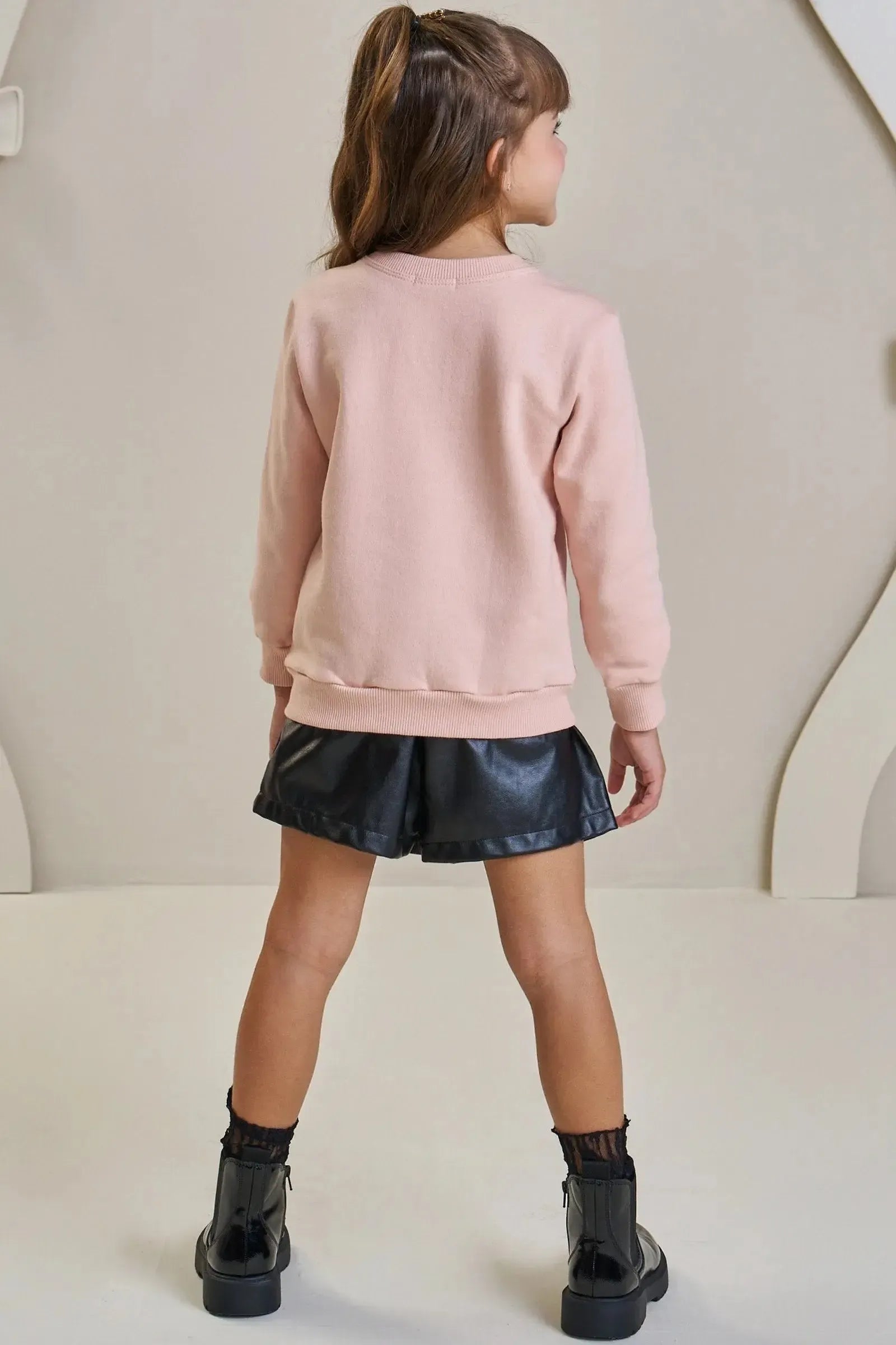 Blusão em Moletom com Pelúcia 89740 Infanti Infantil Menina