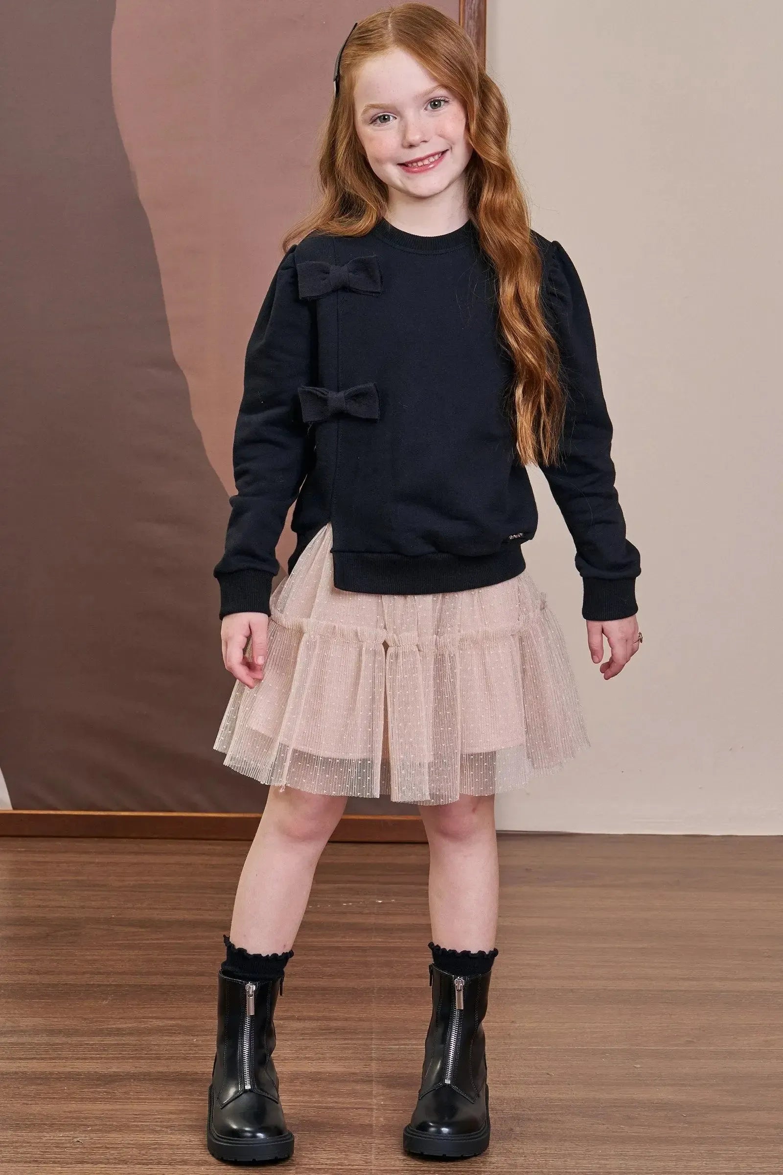 Blusão em Moletom com Pelúcia 92173 Infanti Infantil Menina