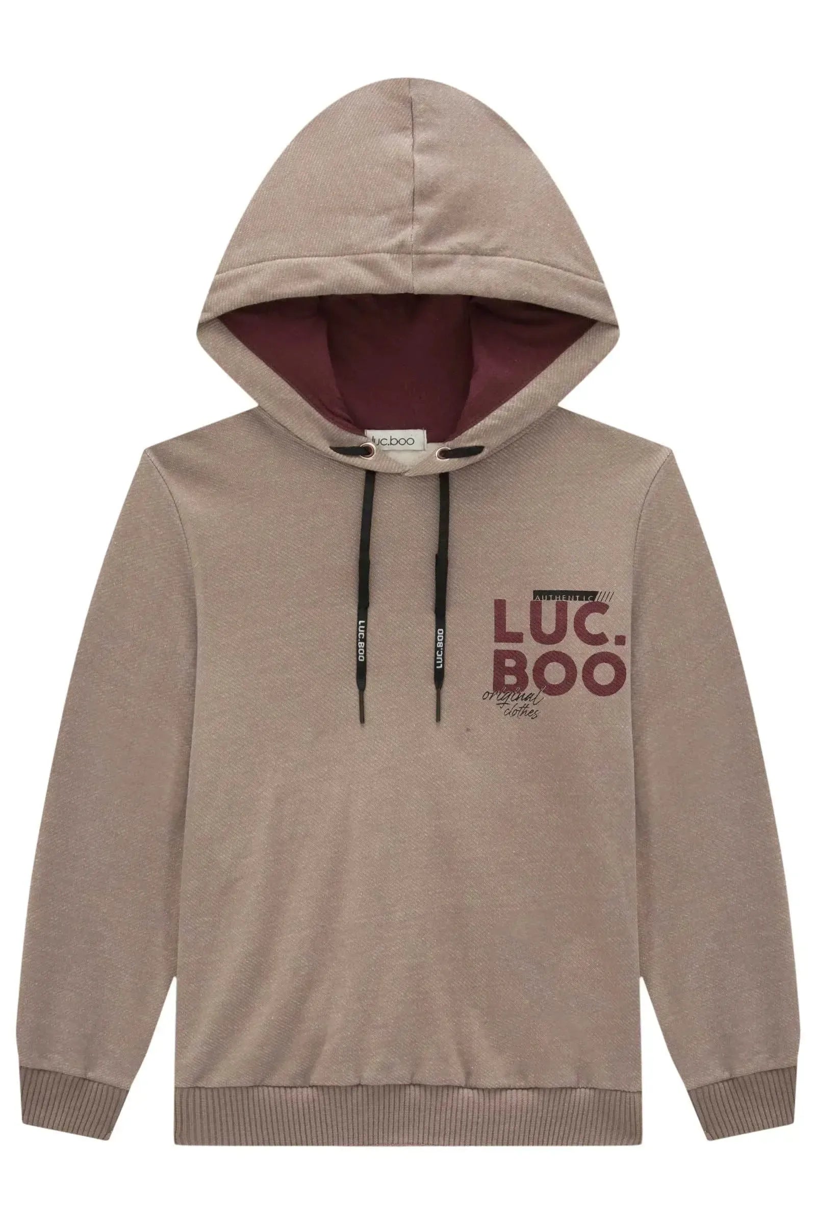 Blusão em Moletom Diagonal com Pelúcia 89366 LucBoo Infantil Menino