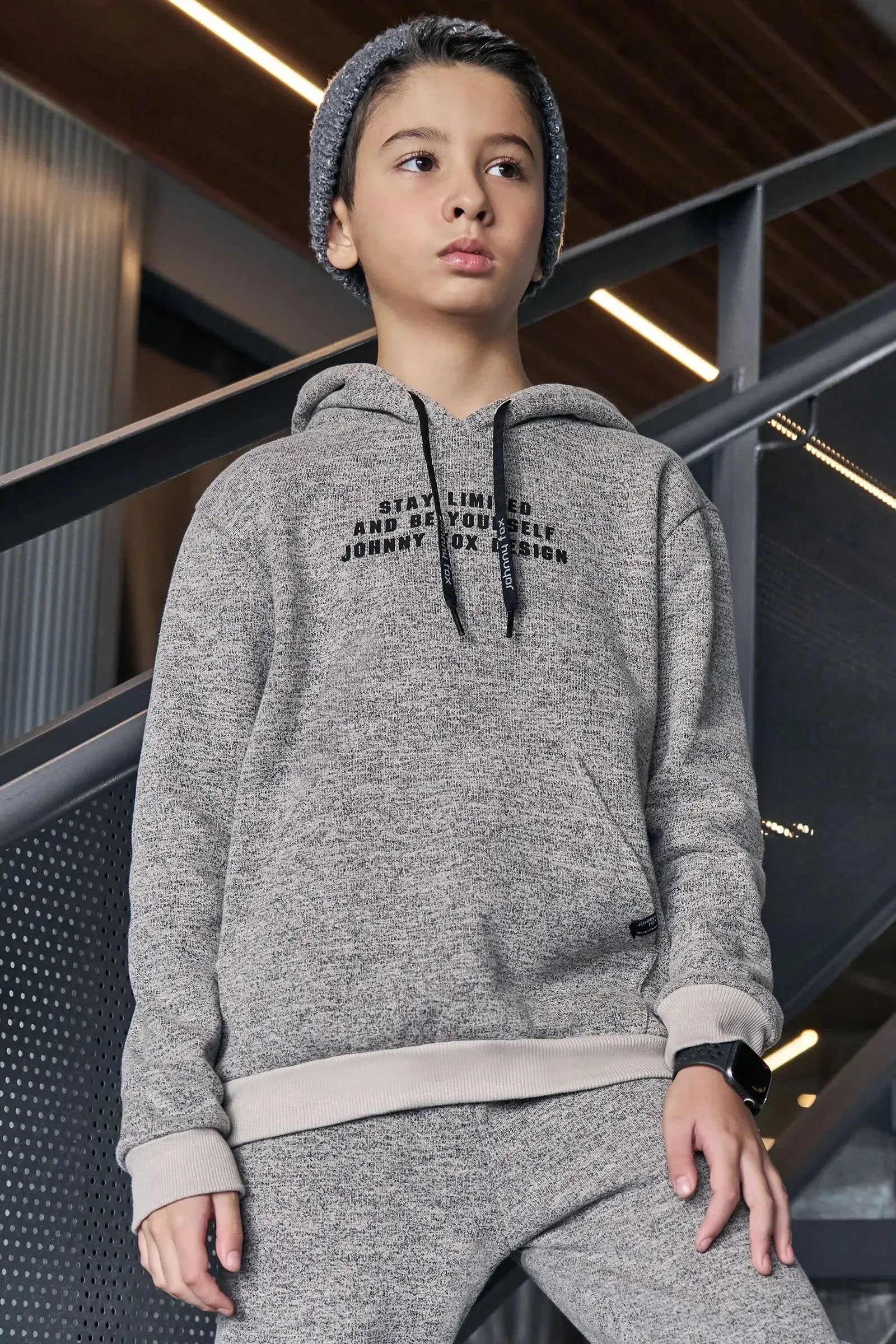 Blusão em Moletom Grécia 3 Cabos com Pelúcia 92622 Johnny Fox Teen Menino