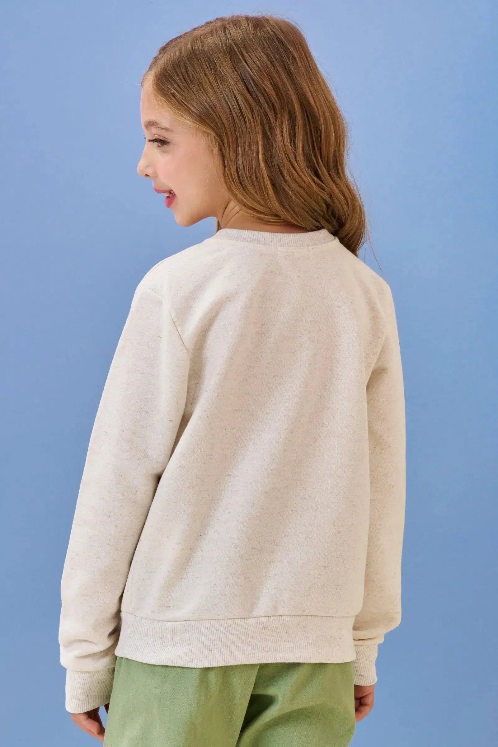 Blusão em Moletom Linho sem Pelúcia 90806 Infanti Infantil Menina